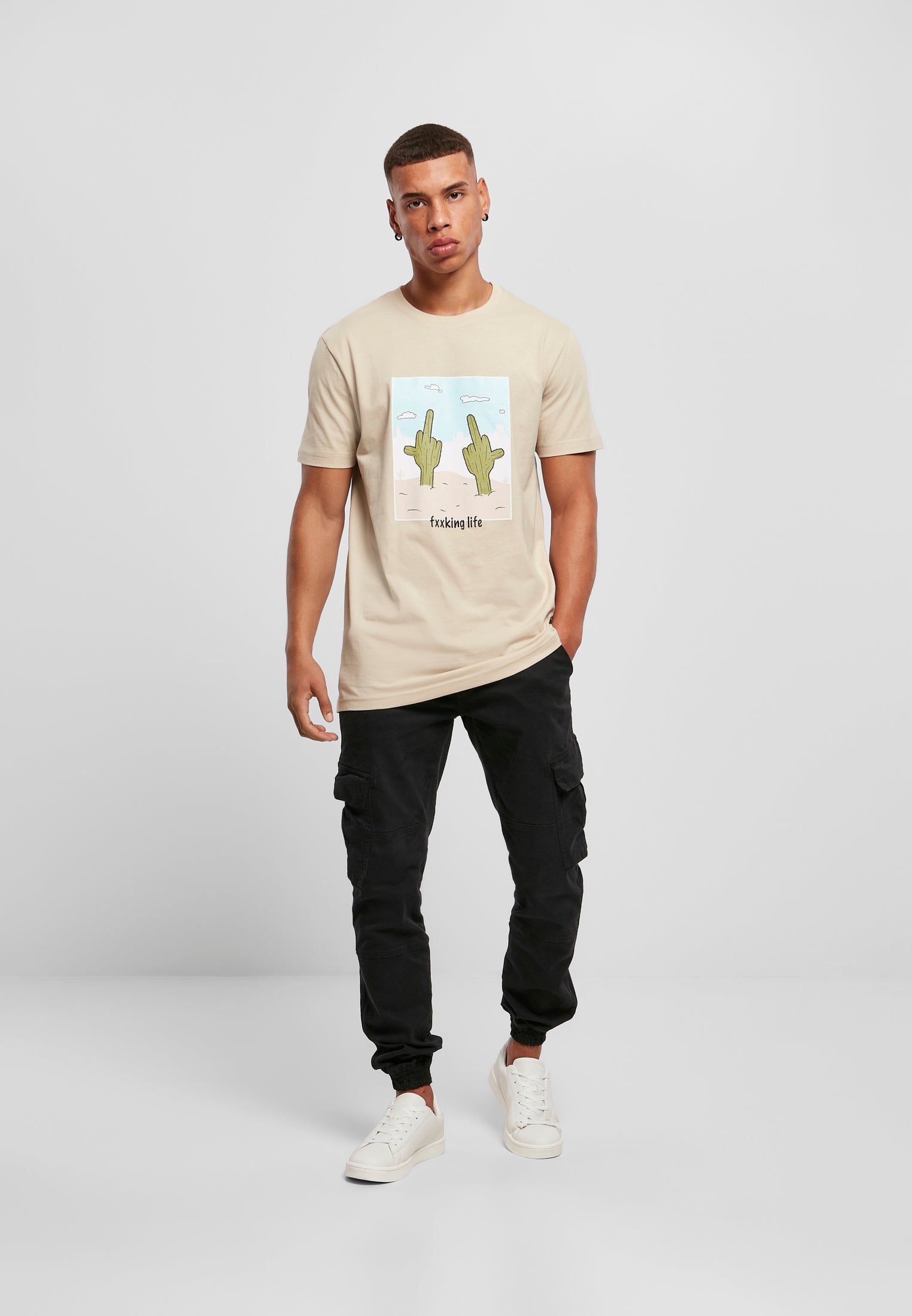 Fucking Life Tee sand XXL - workoutbrands.com