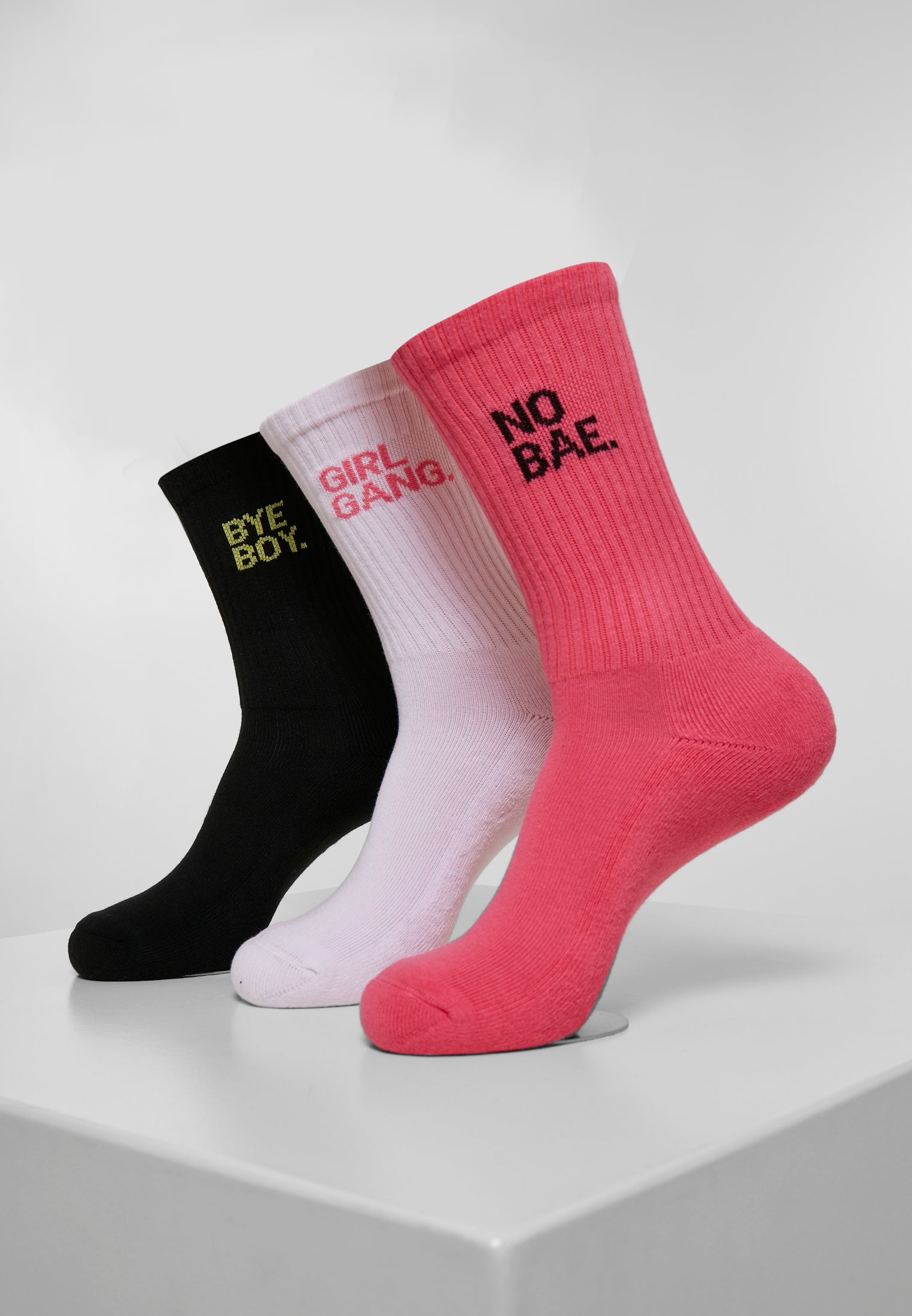 Girl Gang Socks 3-Pack pink/wht/blk 35-38 - workoutbrands.com
