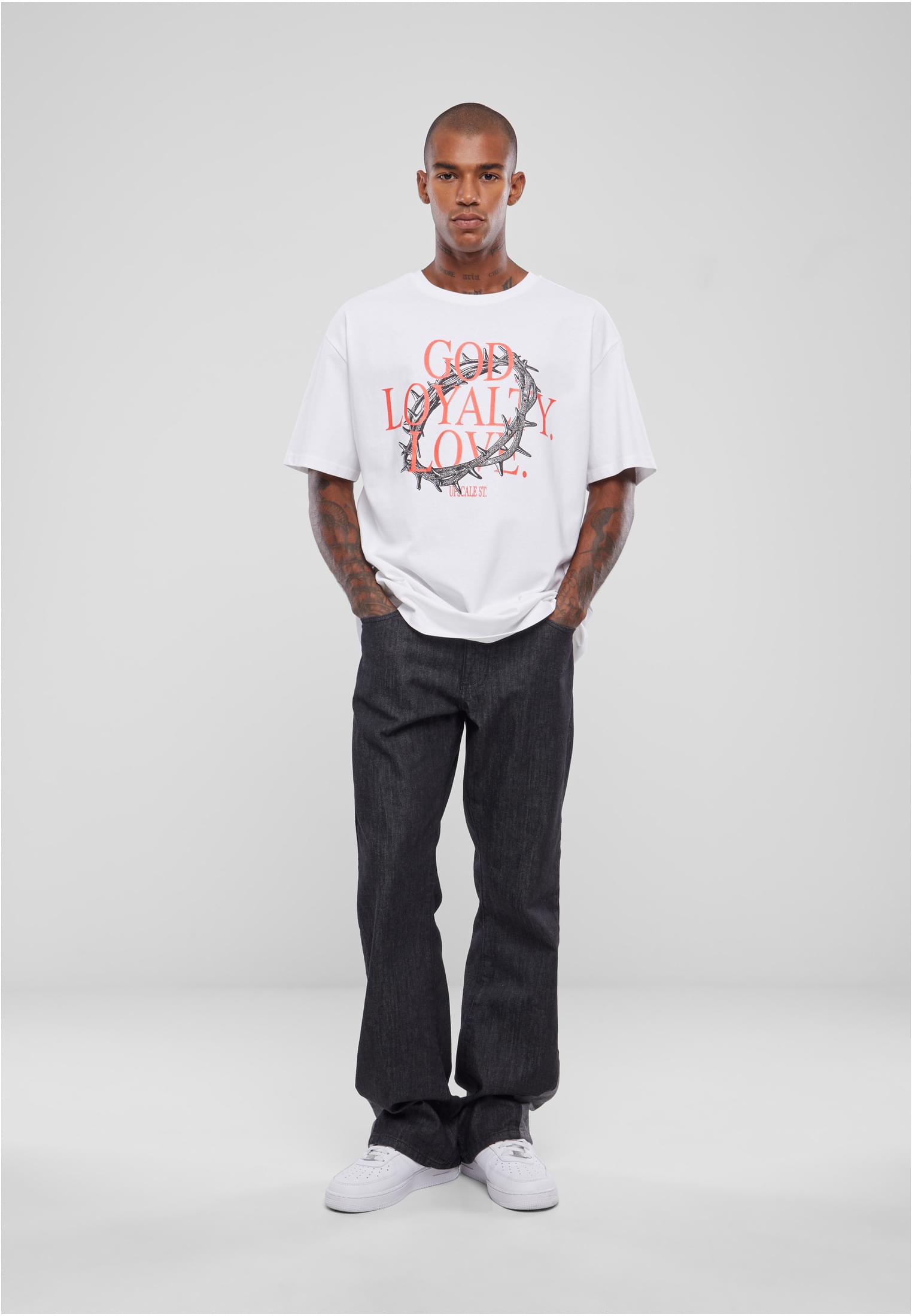 God Loyalty Love Oversize Tee white XXL - workoutbrands.com