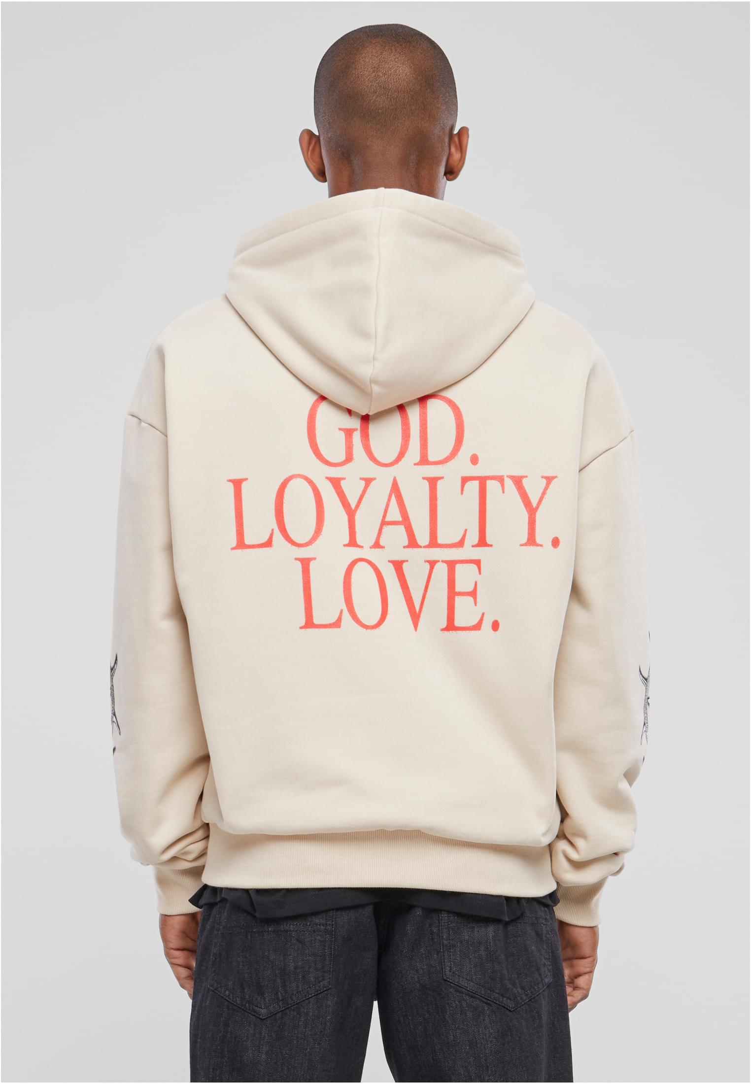 God Loyalty Love Ultra Heavy Oversize Hoodie sand XXL - workoutbrands.com