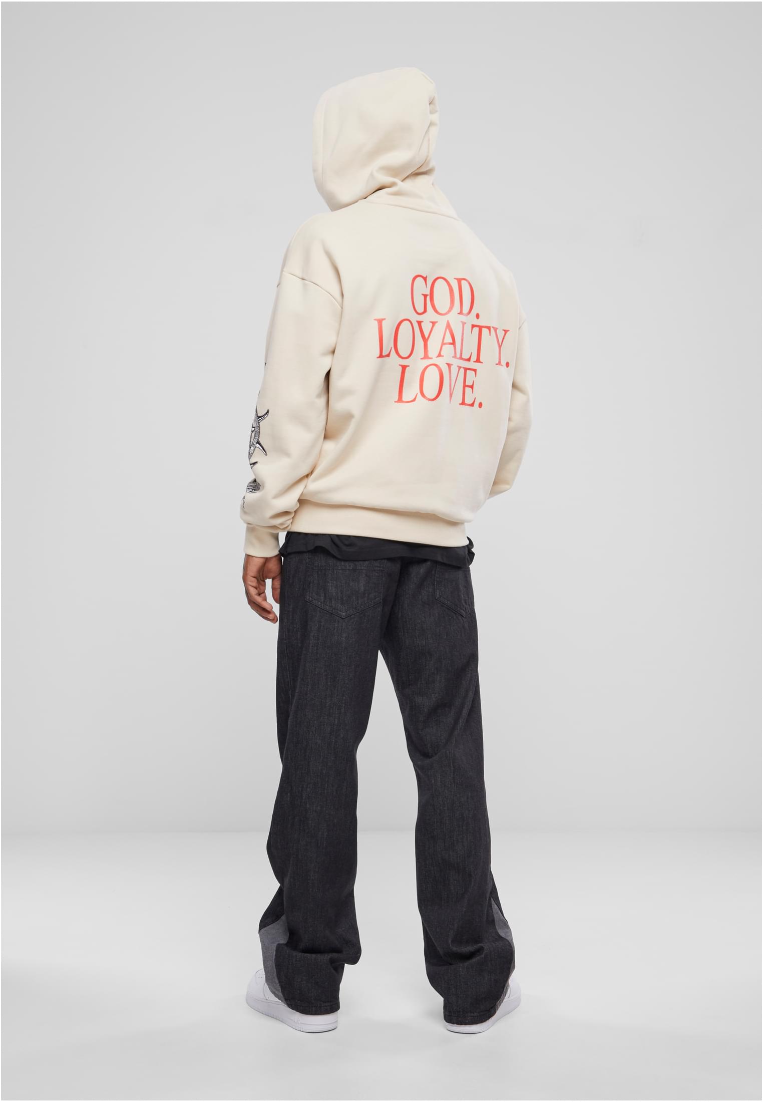 God Loyalty Love Ultra Heavy Oversize Hoodie sand XXL - workoutbrands.com