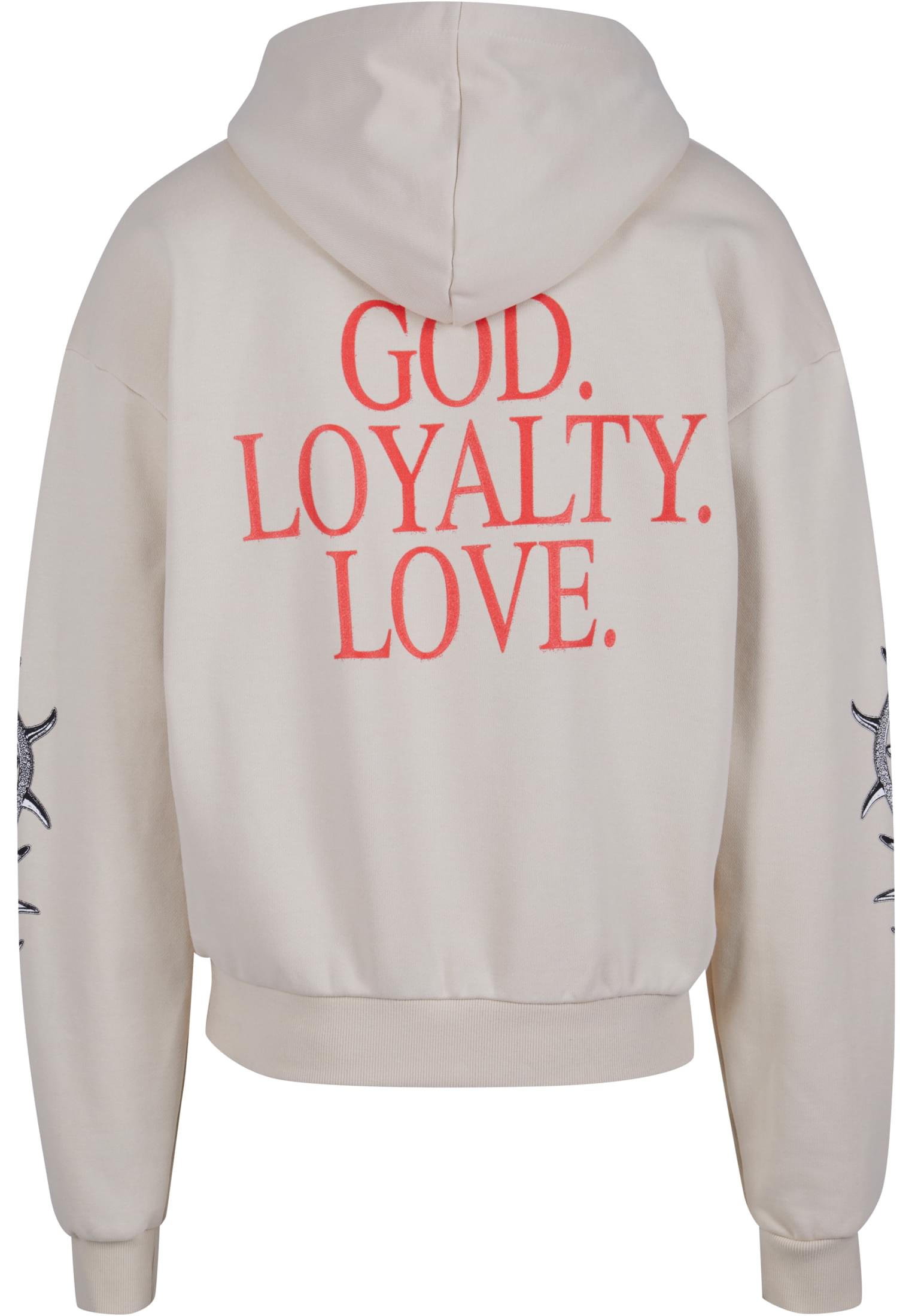 God Loyalty Love Ultra Heavy Oversize Hoodie sand XXL - workoutbrands.com