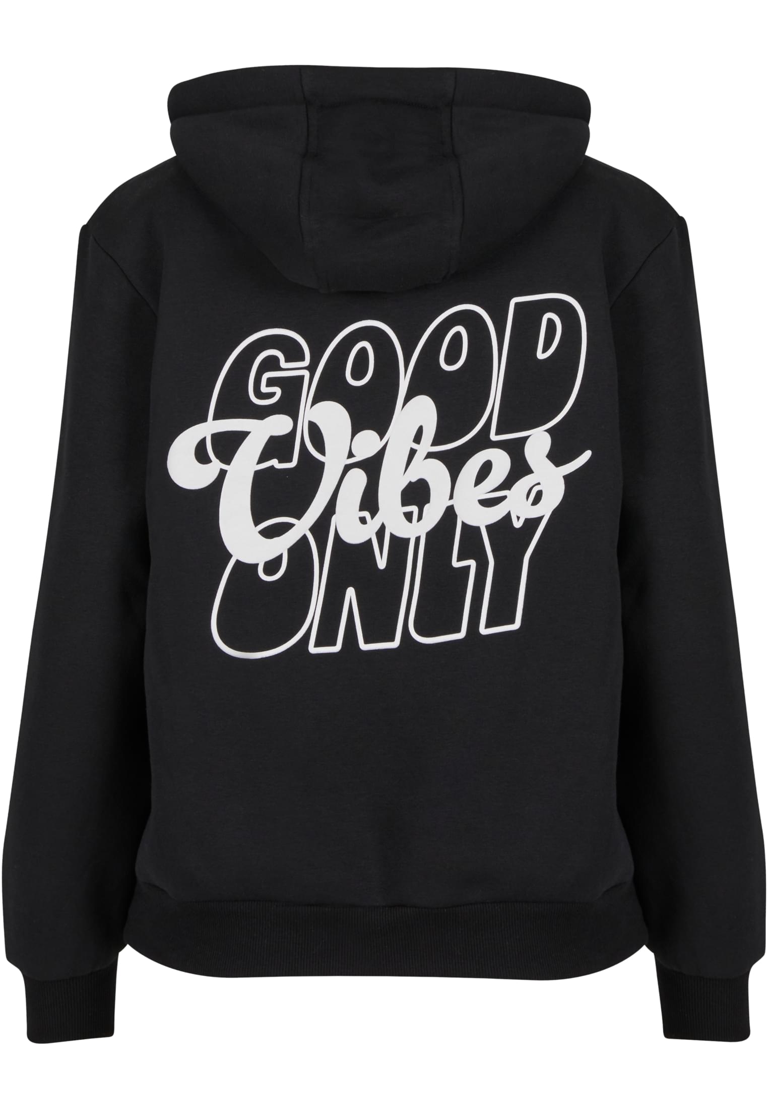Good Vibes Puff Print Ladies Fluffy Hoody whitesand XXL - workoutbrands.com