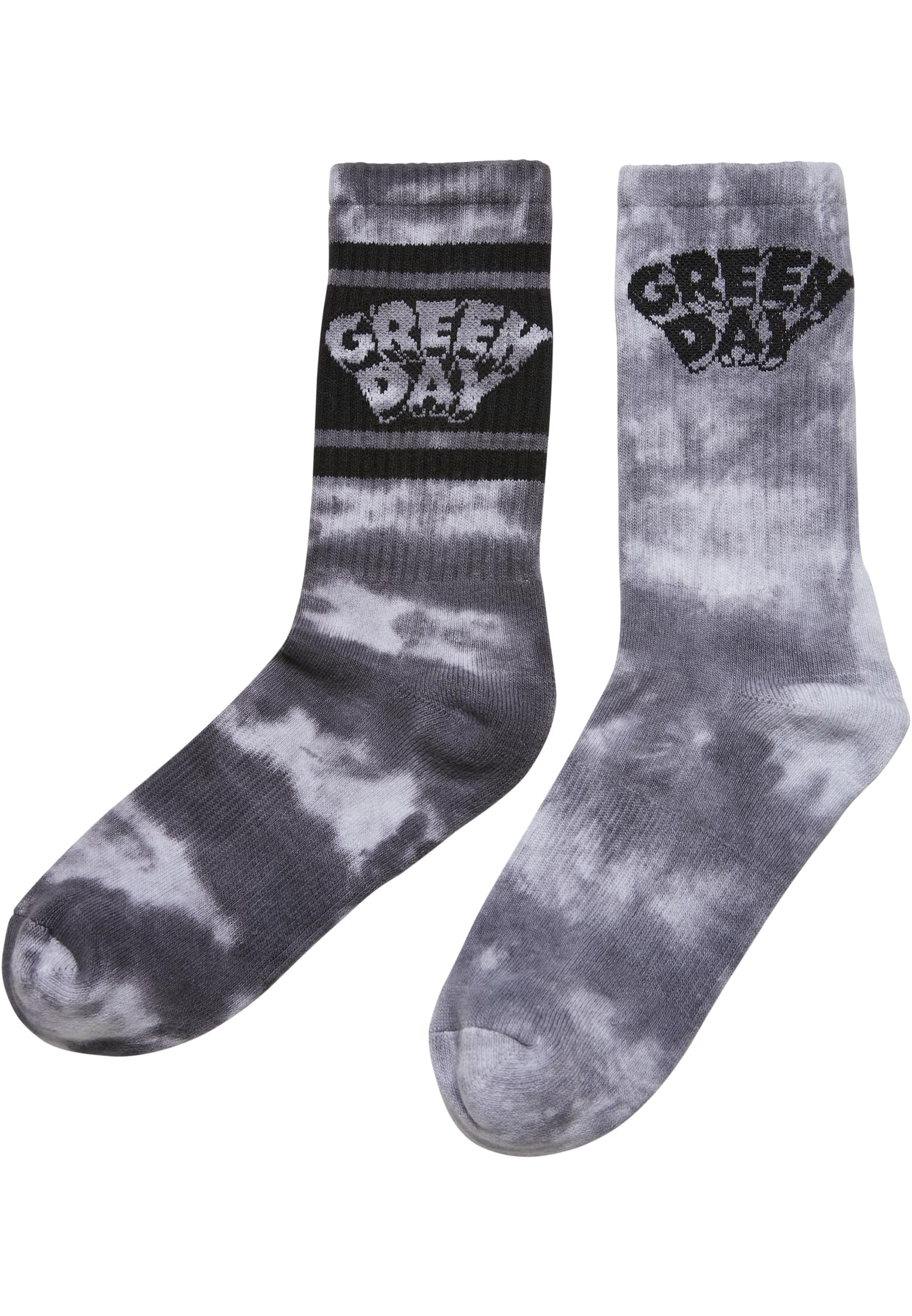 Green Day Tie Die Socks 2-Pack black/white 35-38 - workoutbrands.com