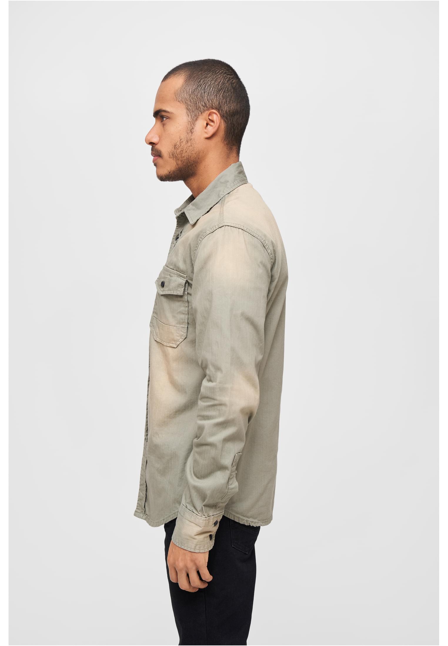 Hardee Denim Shirt olive grey XXL - workoutbrands.com