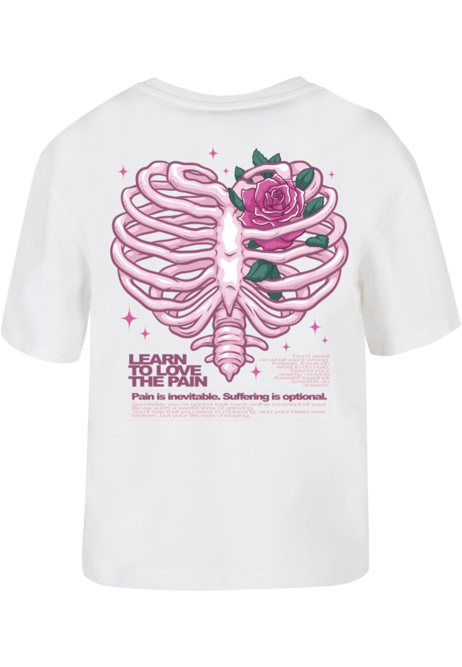 Heart Cage Rose Tee white XXL - workoutbrands.com