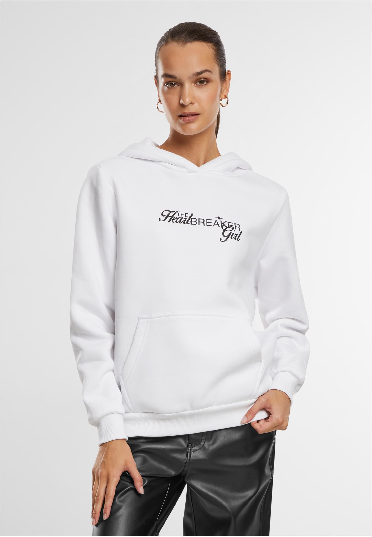 Heartbreaker Girl Ladies Fluffy Hoody white XXL - workoutbrands.com