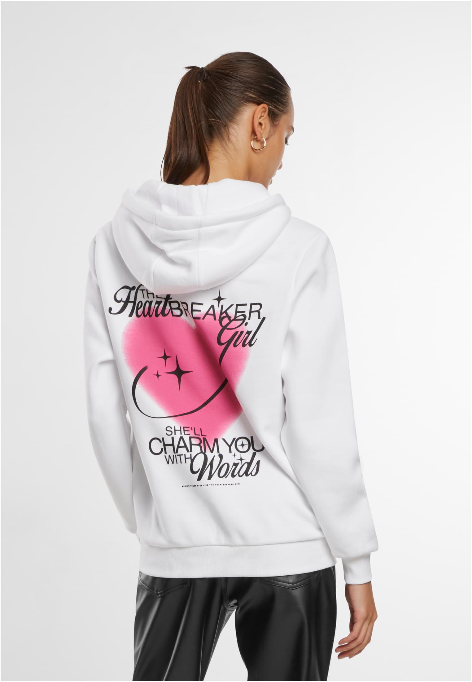 Heartbreaker Girl Ladies Fluffy Hoody white XXL - workoutbrands.com
