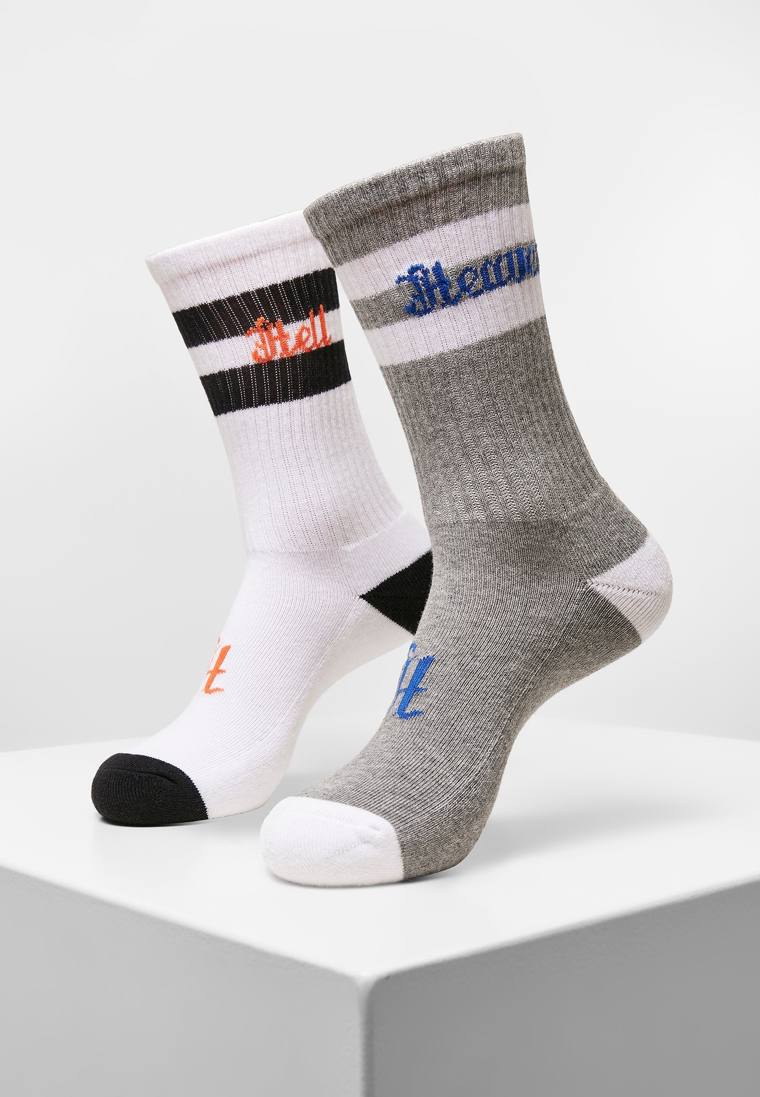 Heaven Hell Socks 2-Pack grey/white 35-38 - workoutbrands.com