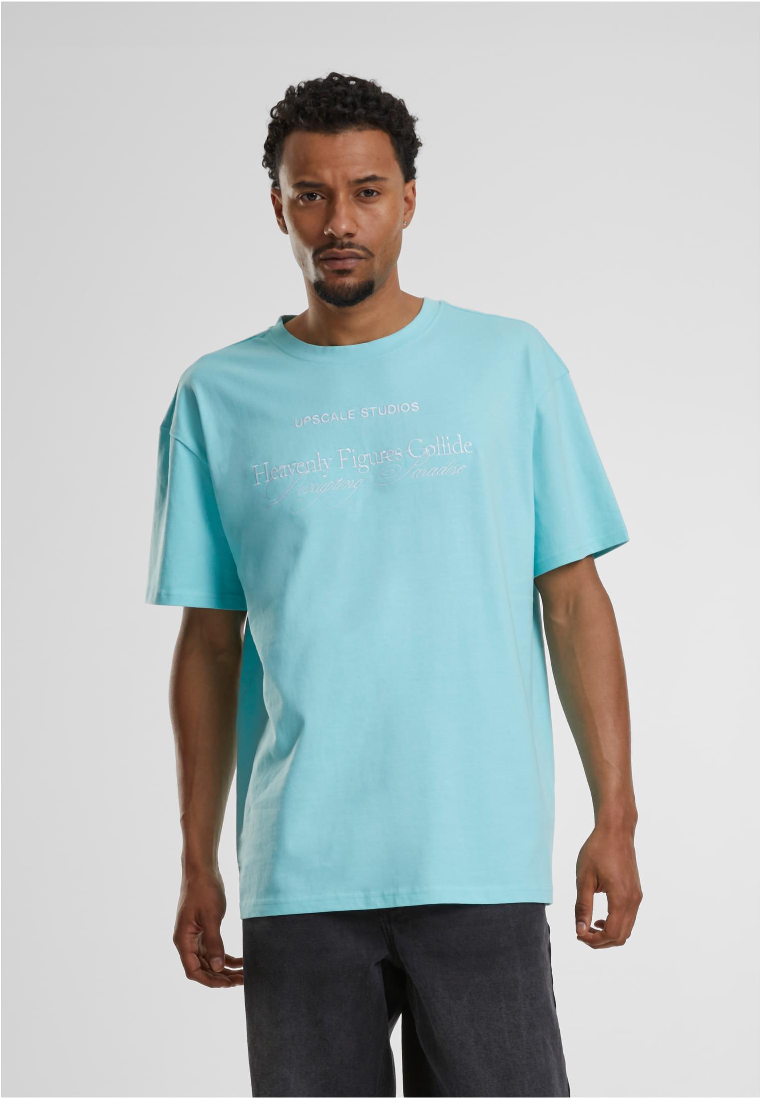 Heavenly Figures Collide Heavy Oversize Tee berylblue XXL - workoutbrands.com