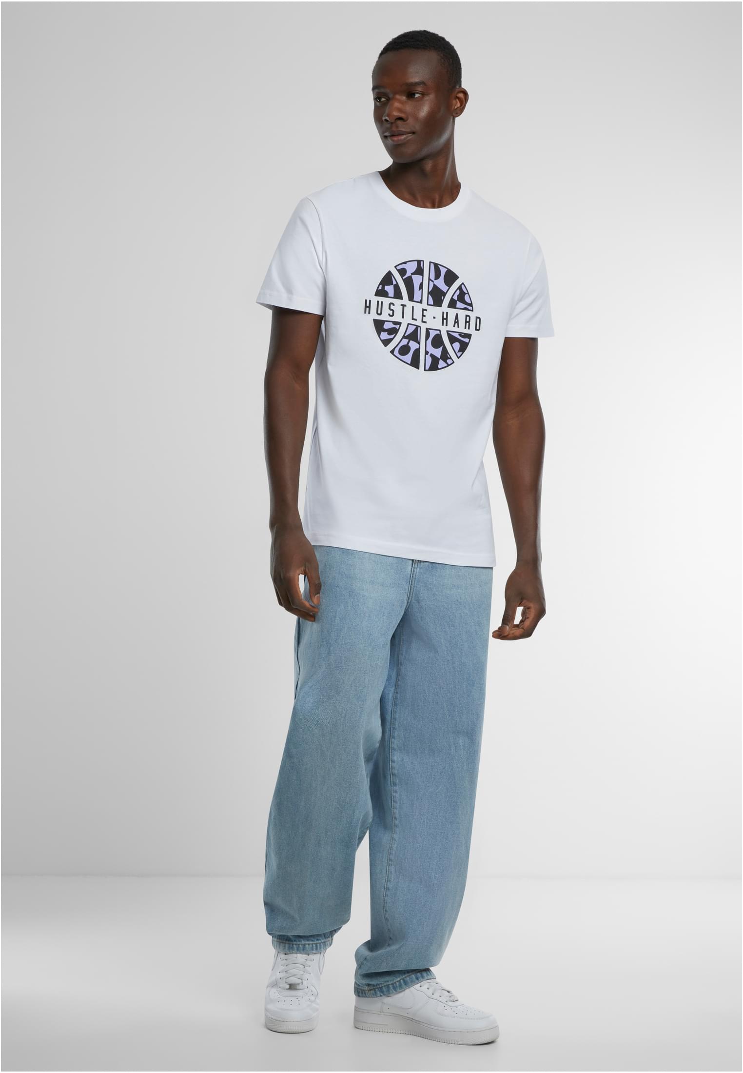 Hustle Hard Tee white XXL - workoutbrands.com