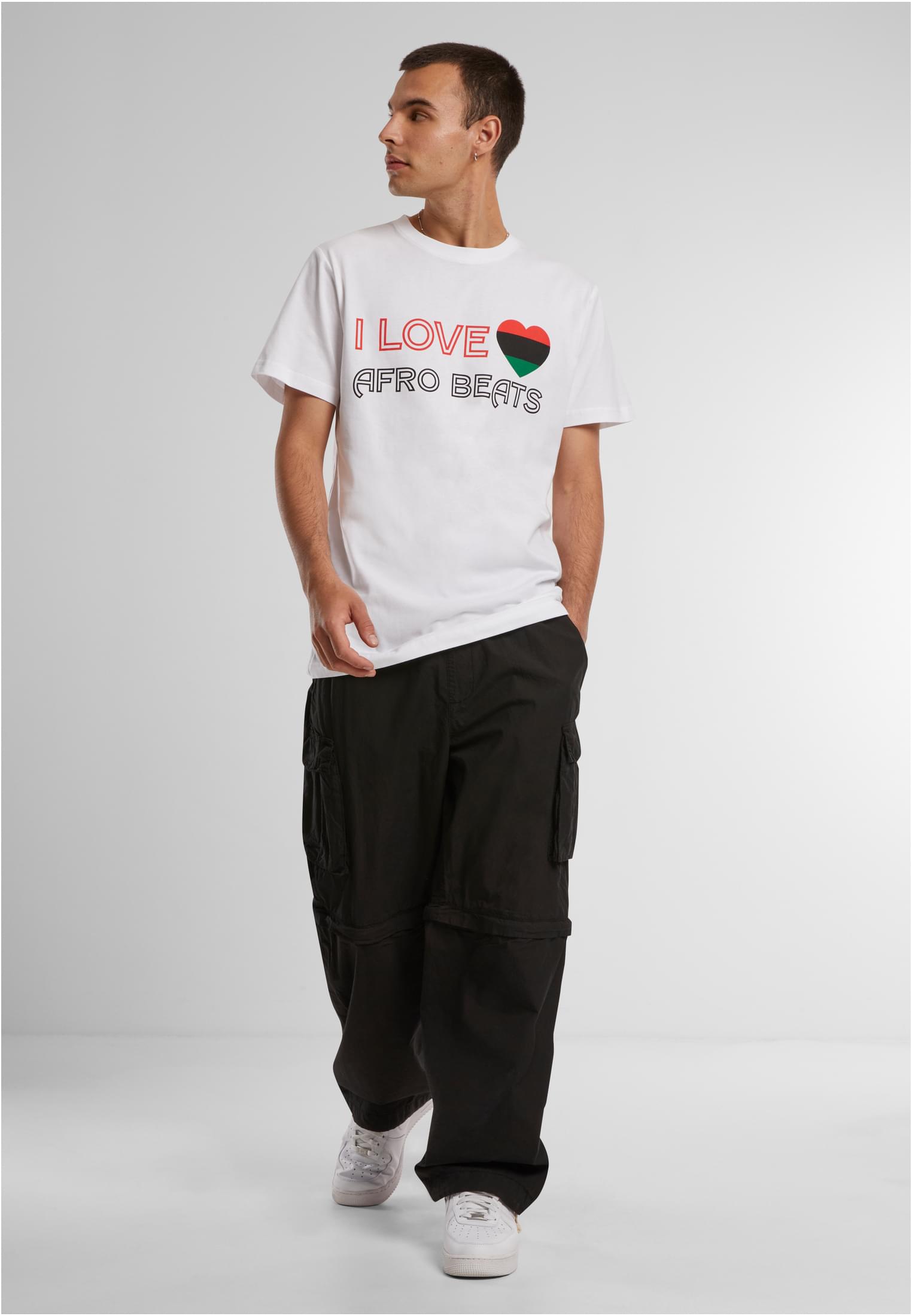 I Love Afro Beats Tee white XXL - workoutbrands.com