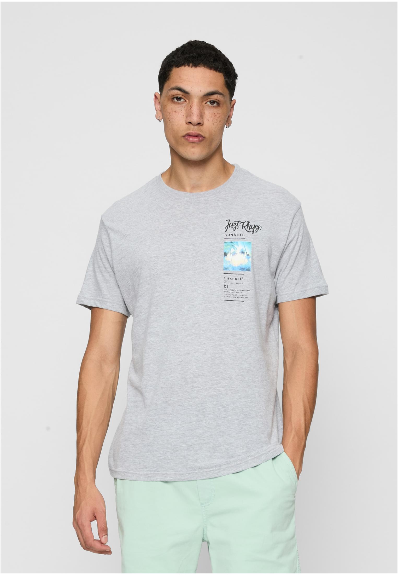 Just Rhyse Zoar T-Shirt grey melange XXL - workoutbrands.com