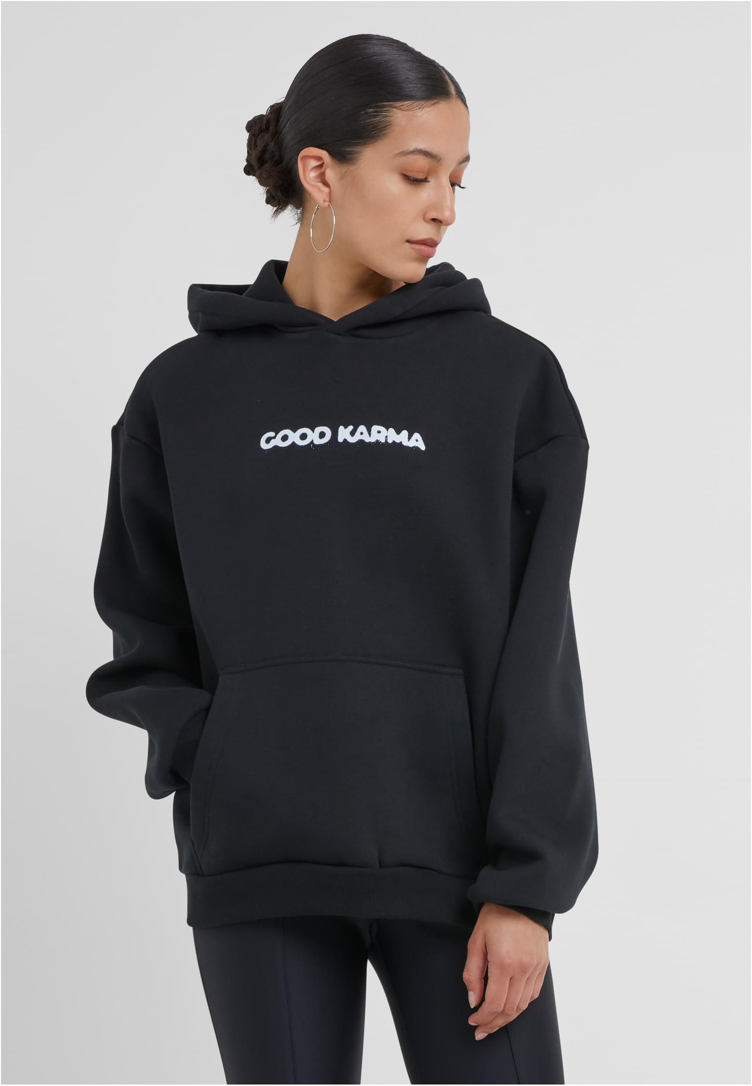 JJXX knitted fluffy hoody jumper in grey