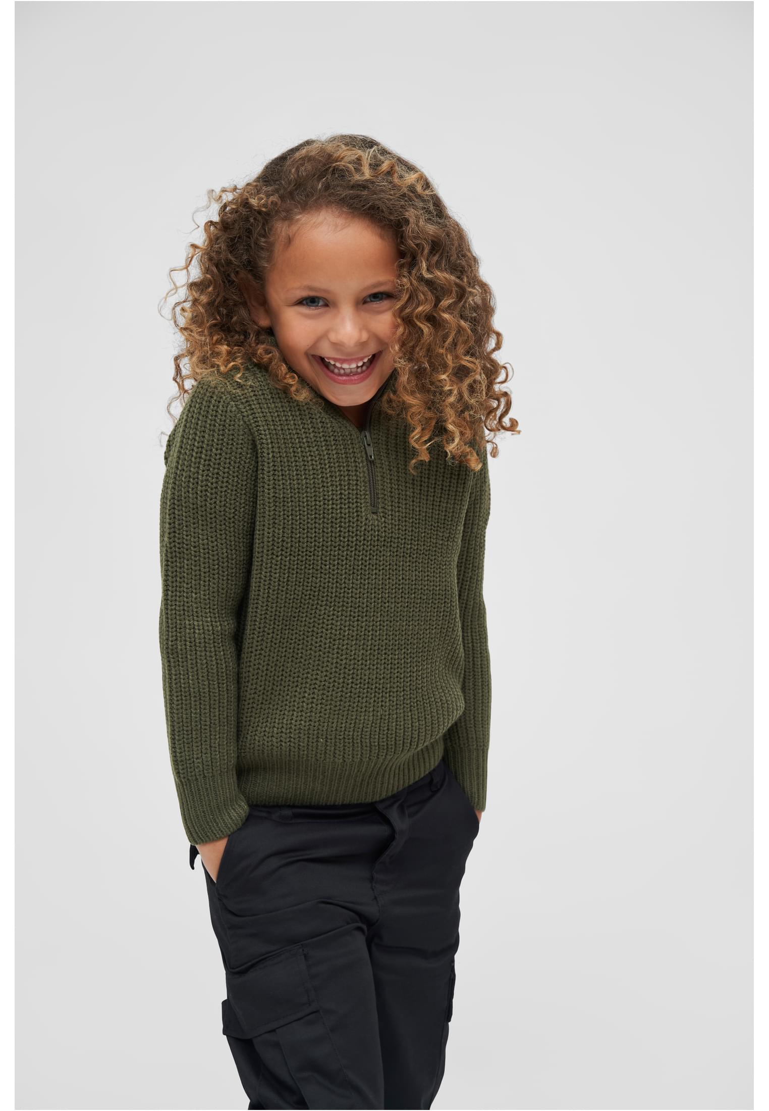 Kids Marine Troyer Pullover olive 170/176 - workoutbrands.com
