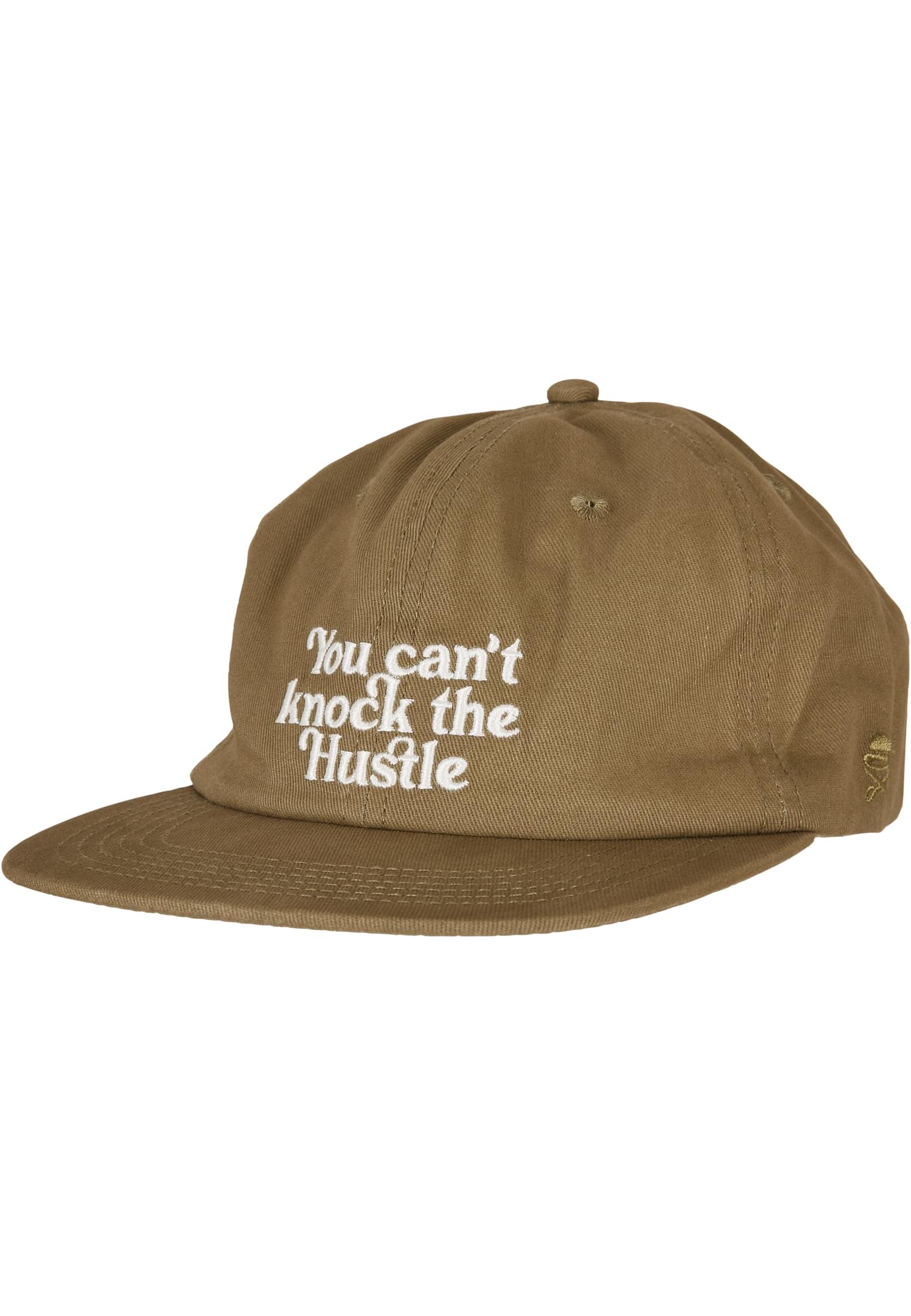 Knock the Hustle Strapback Cap olive/offwhite one size - workoutbrands.com