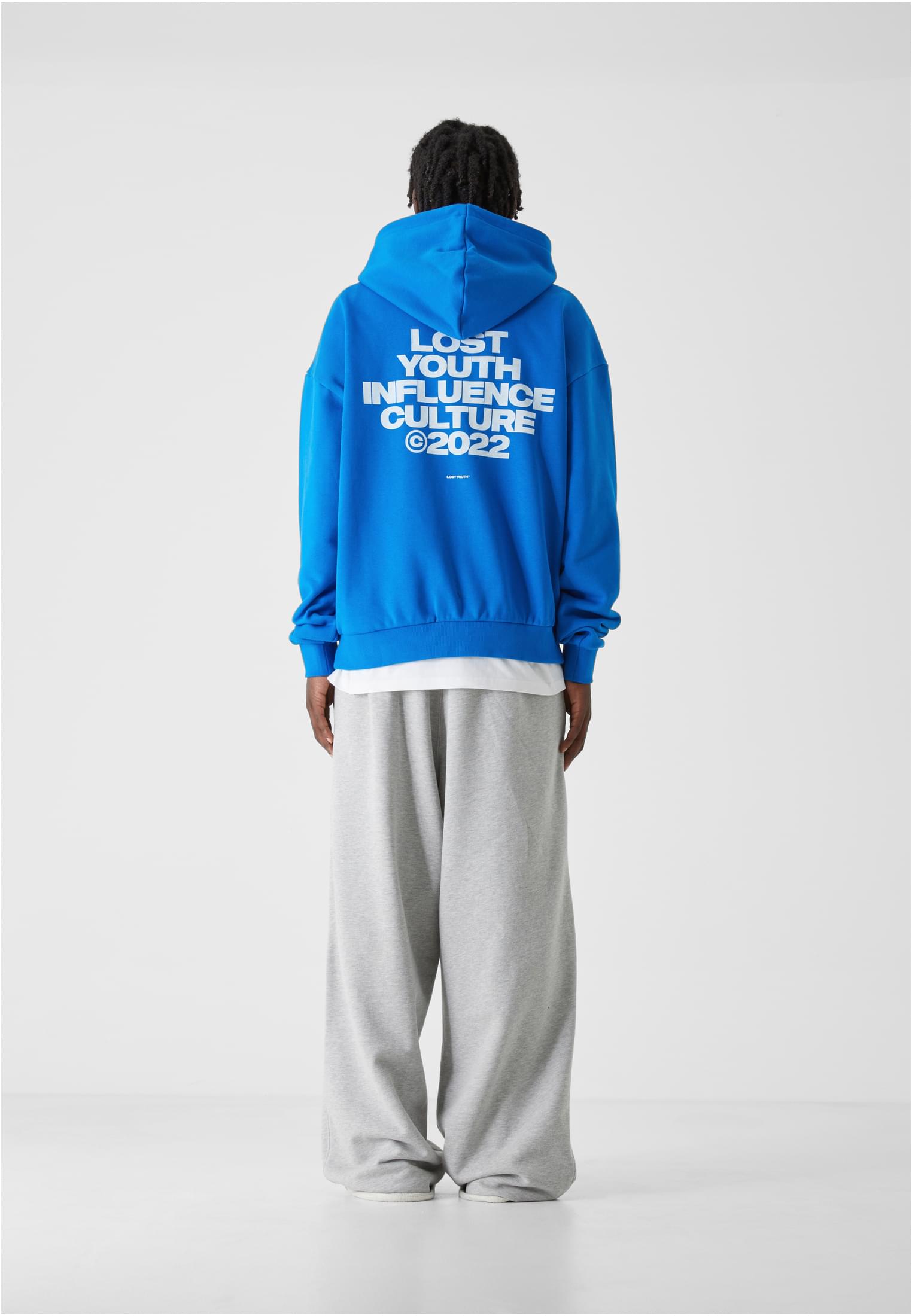 LY HOODY "CULTURE" cobalt blue XXL