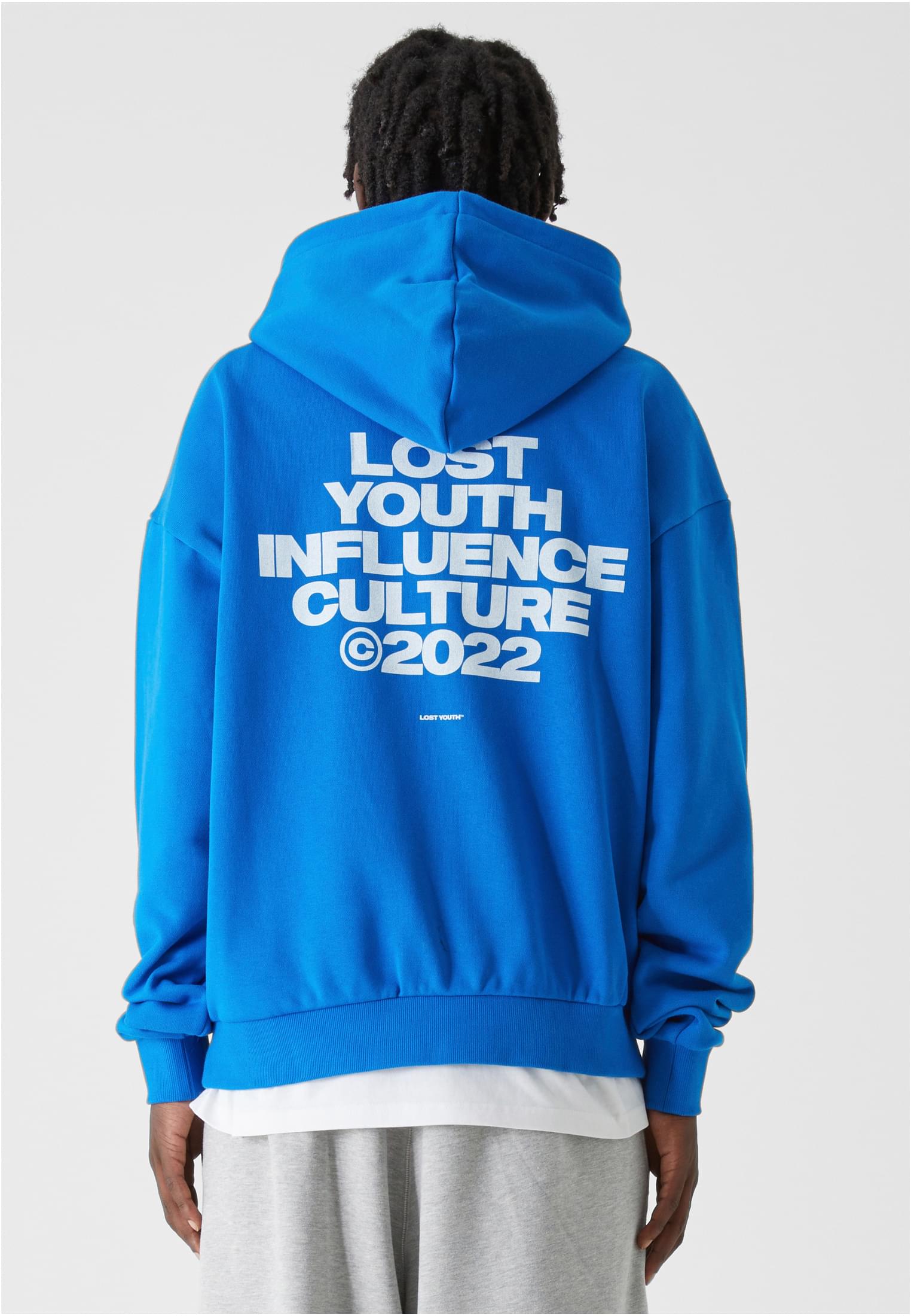 LY HOODY "CULTURE" cobalt blue XXL
