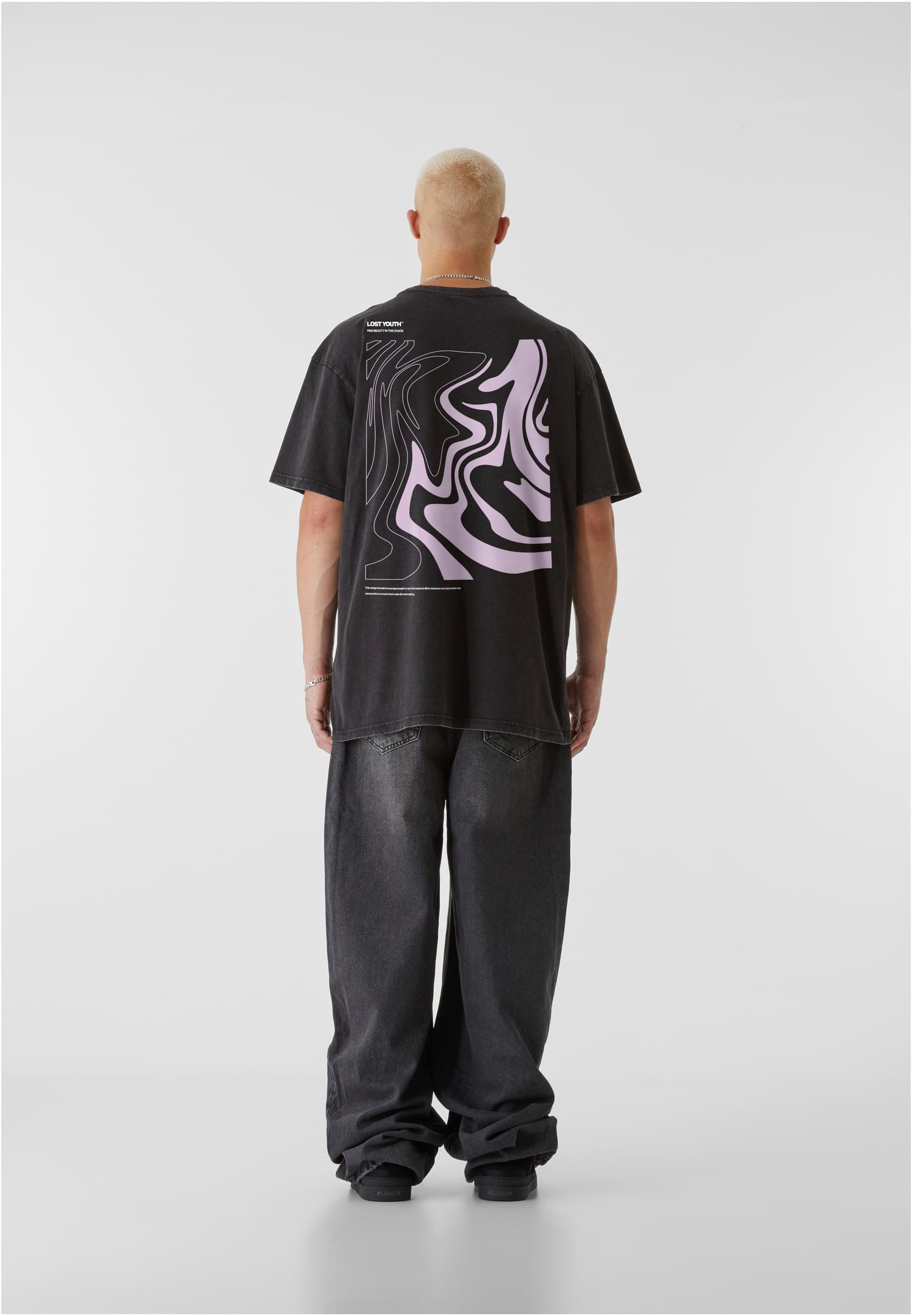 LY ACID WASHED TEE CHAOS