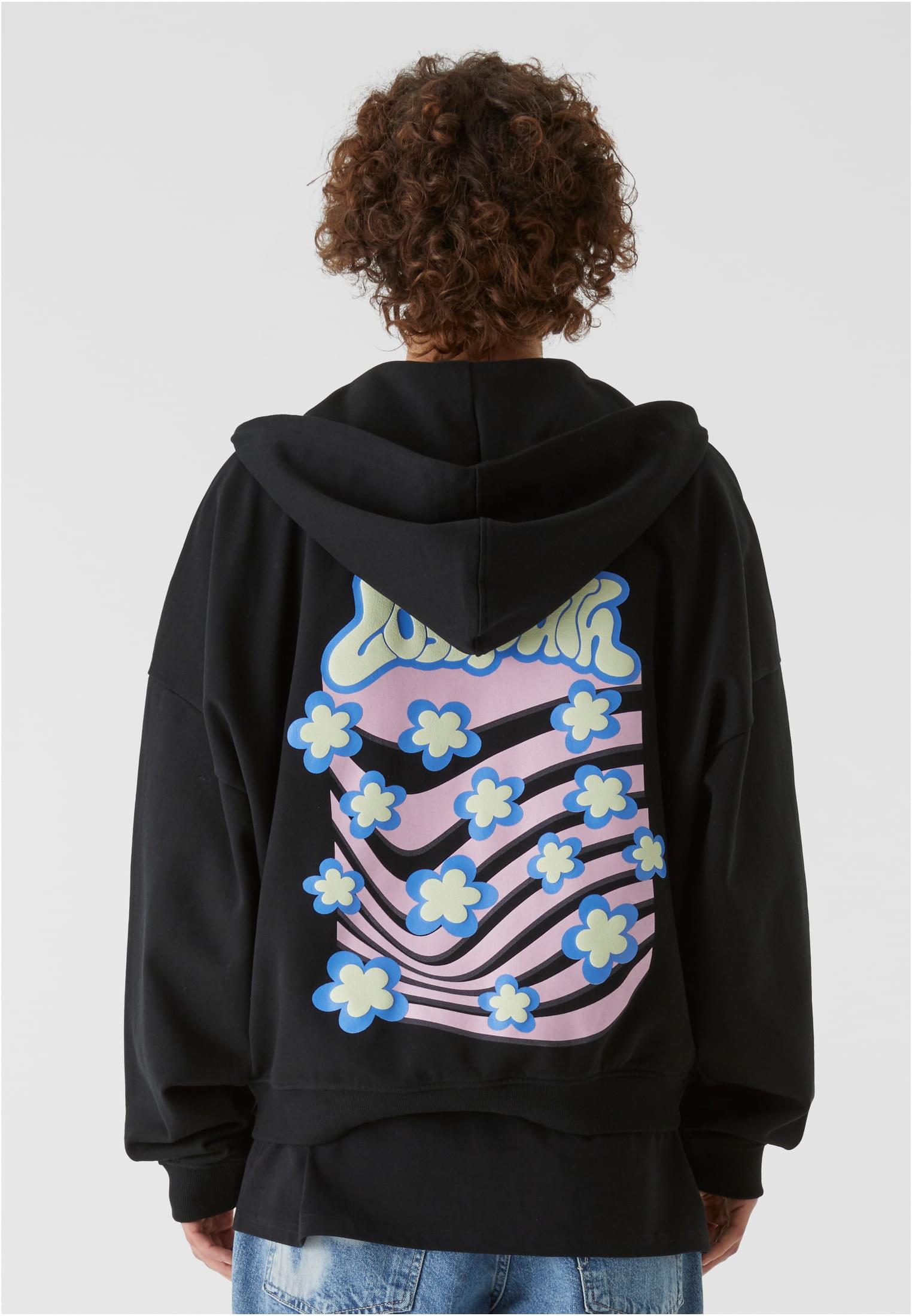 LY Zip Hoody Flower Waves
