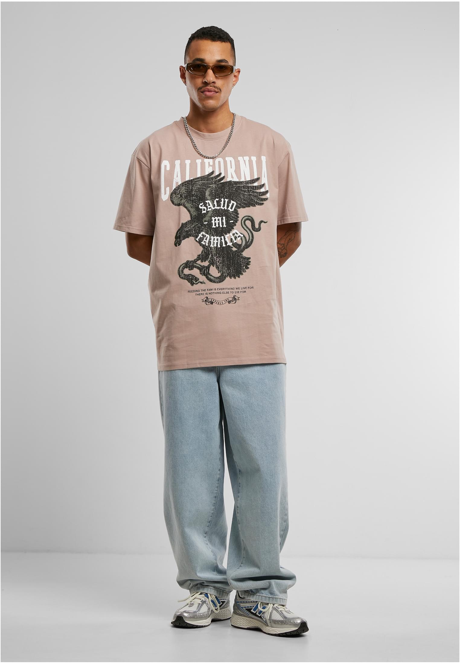 La Familia Heavy Oversize Tee duskrose XXL - workoutbrands.com