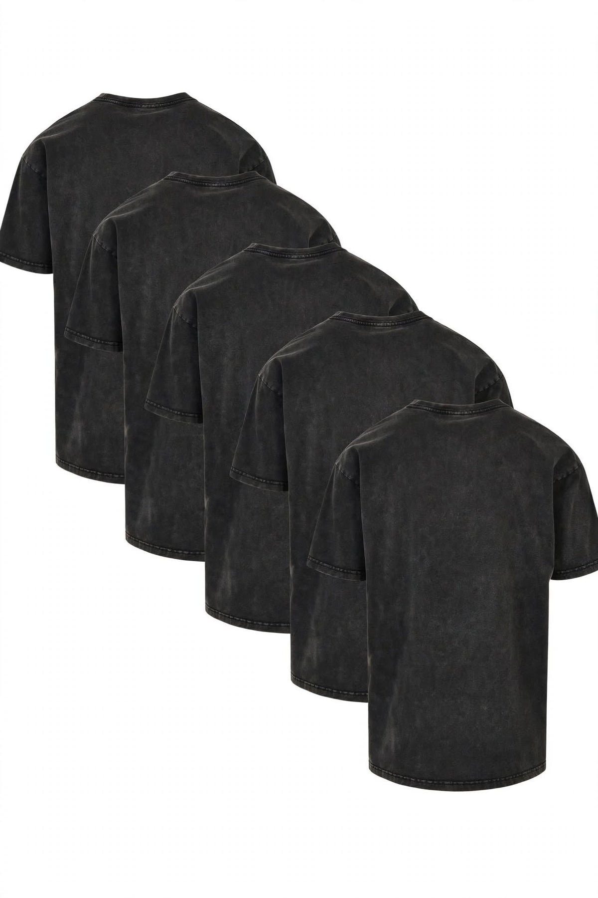 Acid Washed Heavy Oversize Tee - 5 Pack - workoutbrands.com