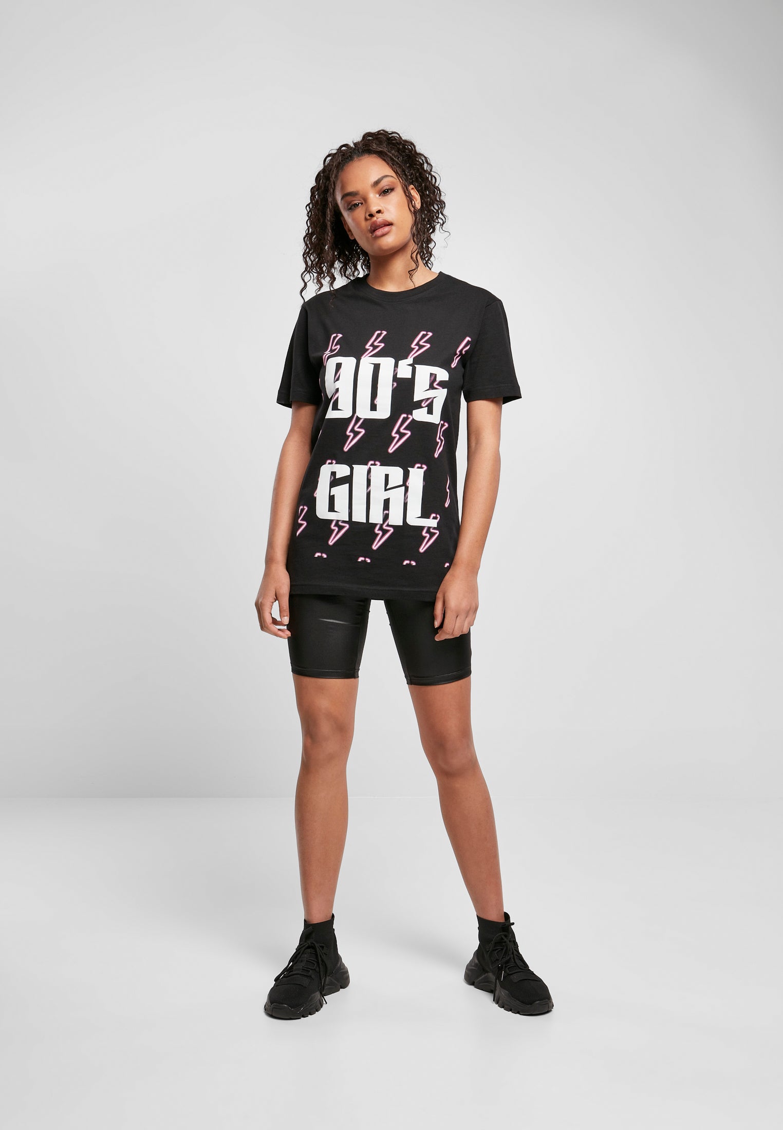 Ladies 90ies Girl Tee black XS - workoutbrands.com