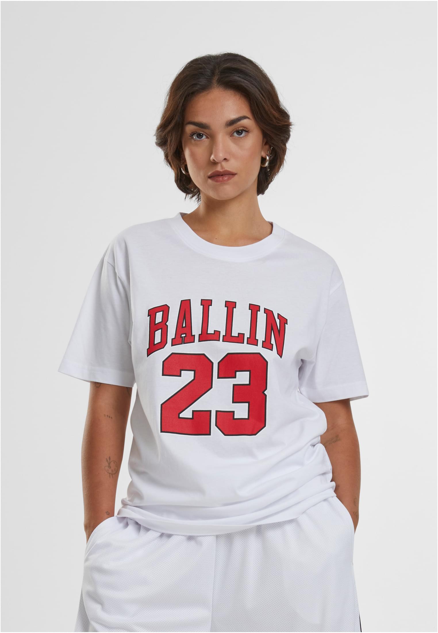 Ladies Ballin 23 Tee white XXL - workoutbrands.com