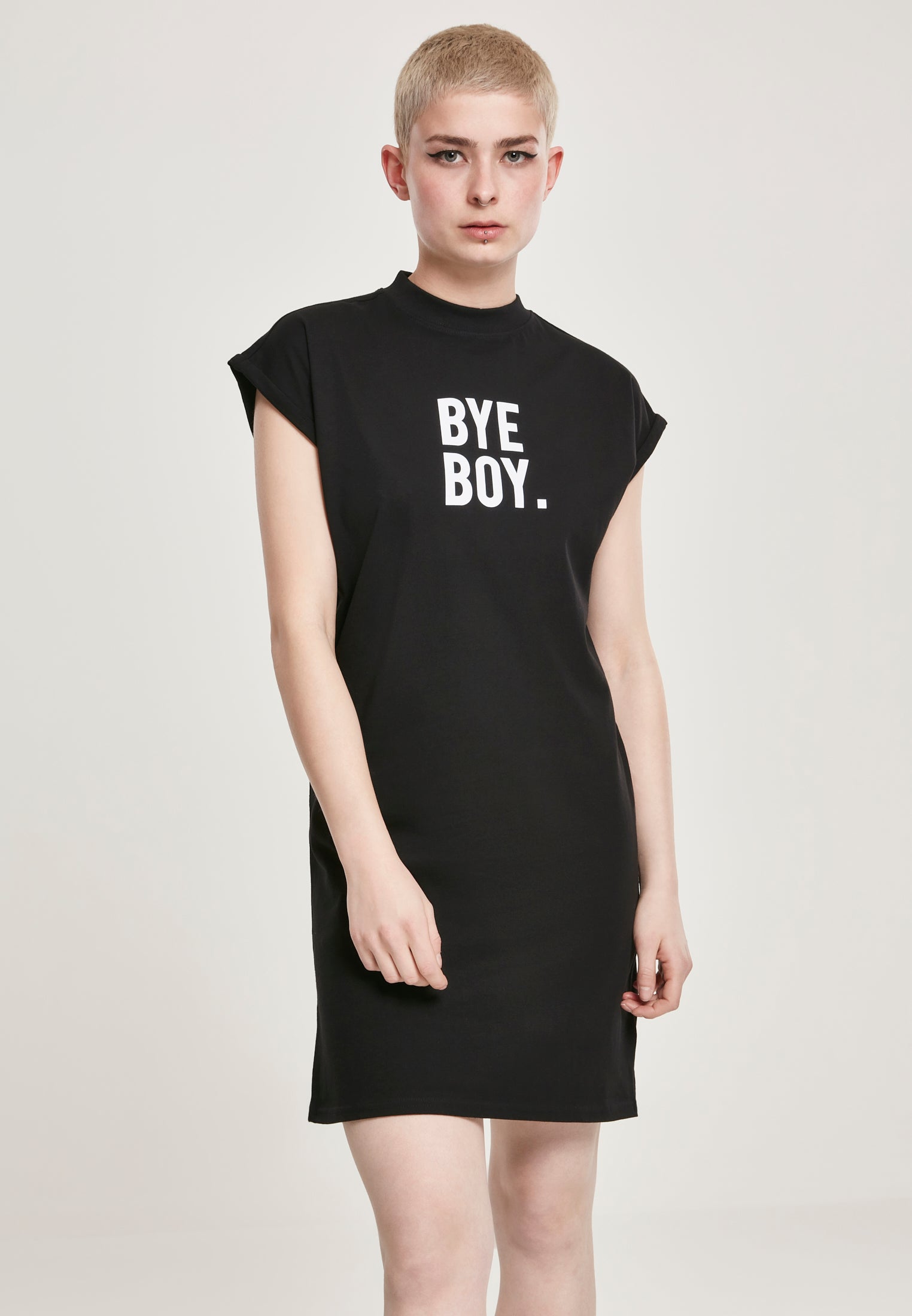Ladies Bye Boy Extended Shoulder Dress black XS - workoutbrands.com