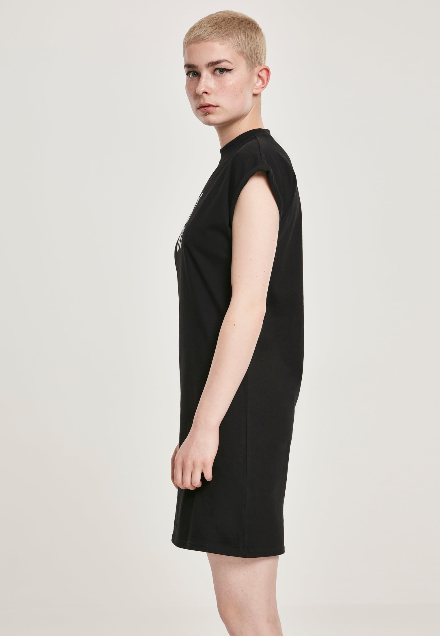 Ladies Bye Boy Extended Shoulder Dress black XS - workoutbrands.com