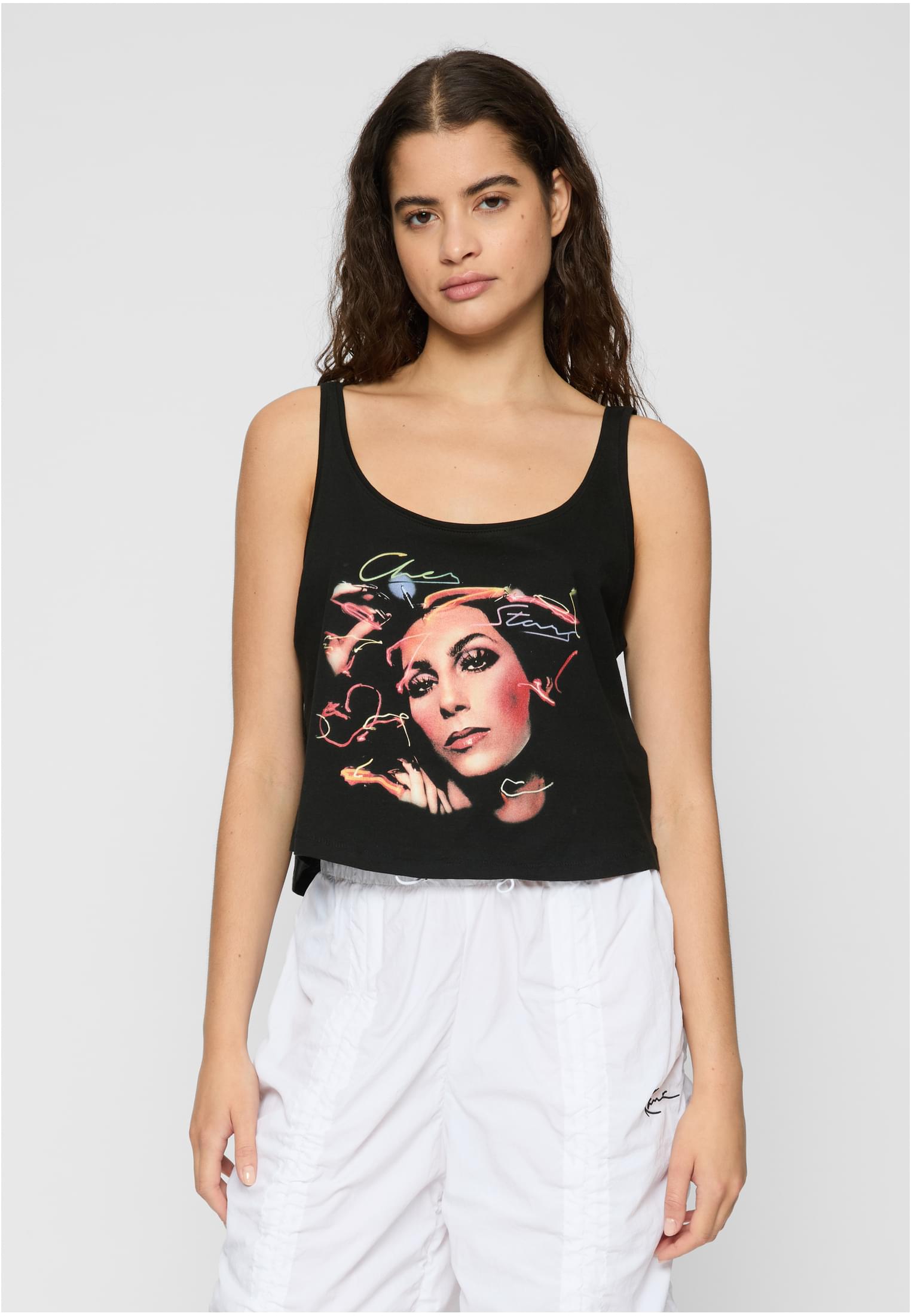Ladies Cher Colour Tank Top black XS - workoutbrands.com