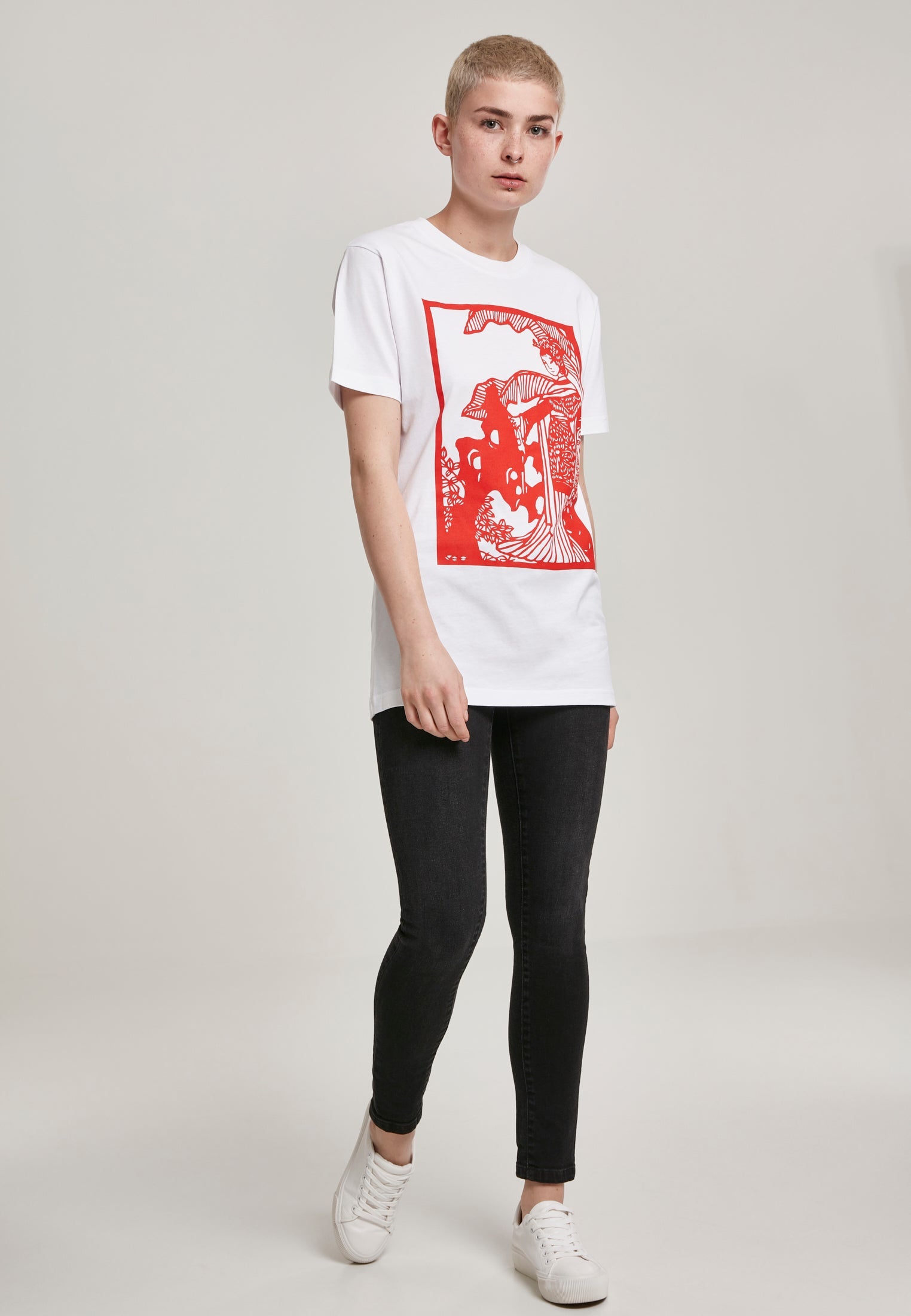 Ladies Chinese Beauty X Tee white XS - workoutbrands.com