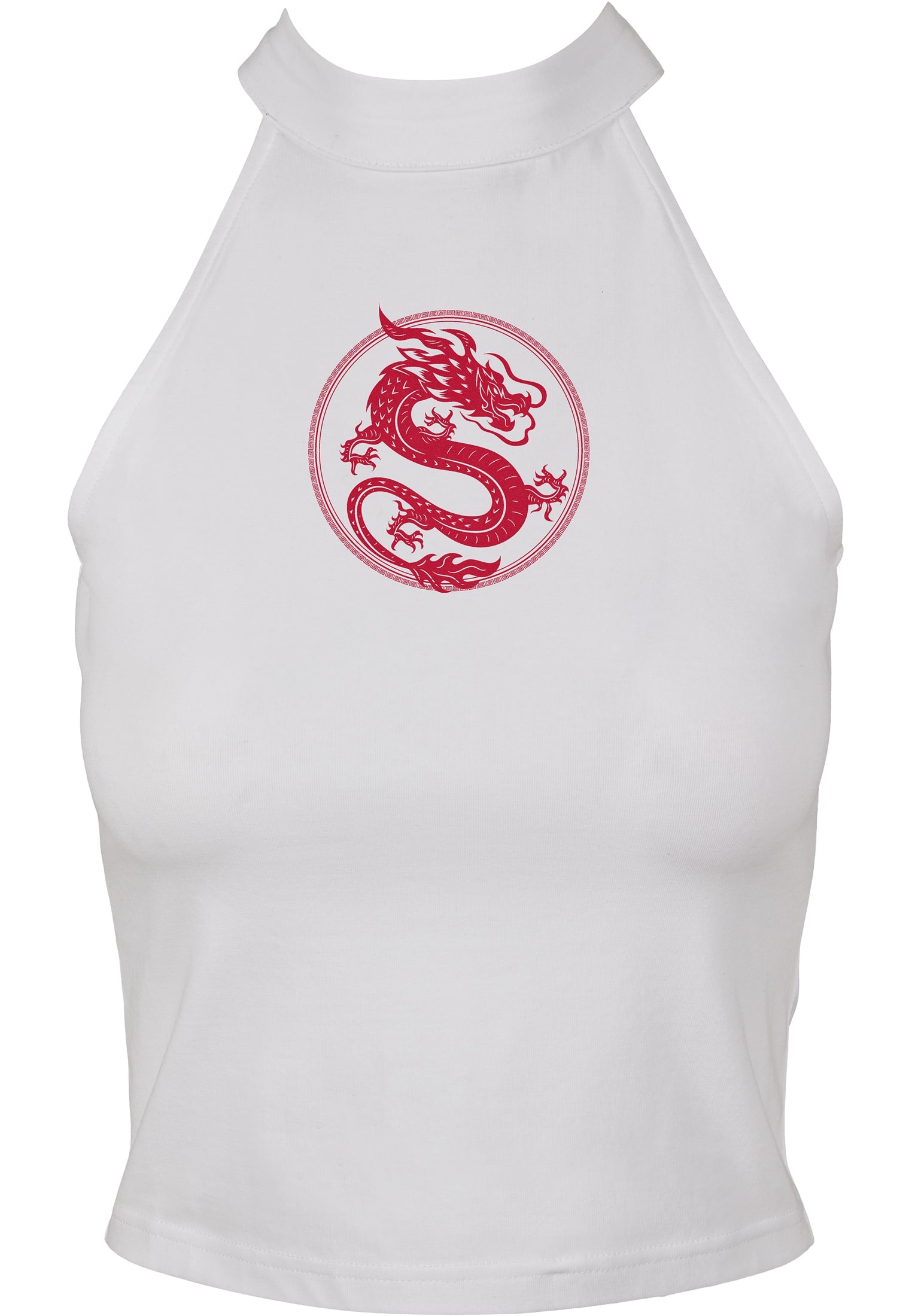 Ladies Dragon Turtleneck Short Top white XXL - workoutbrands.com
