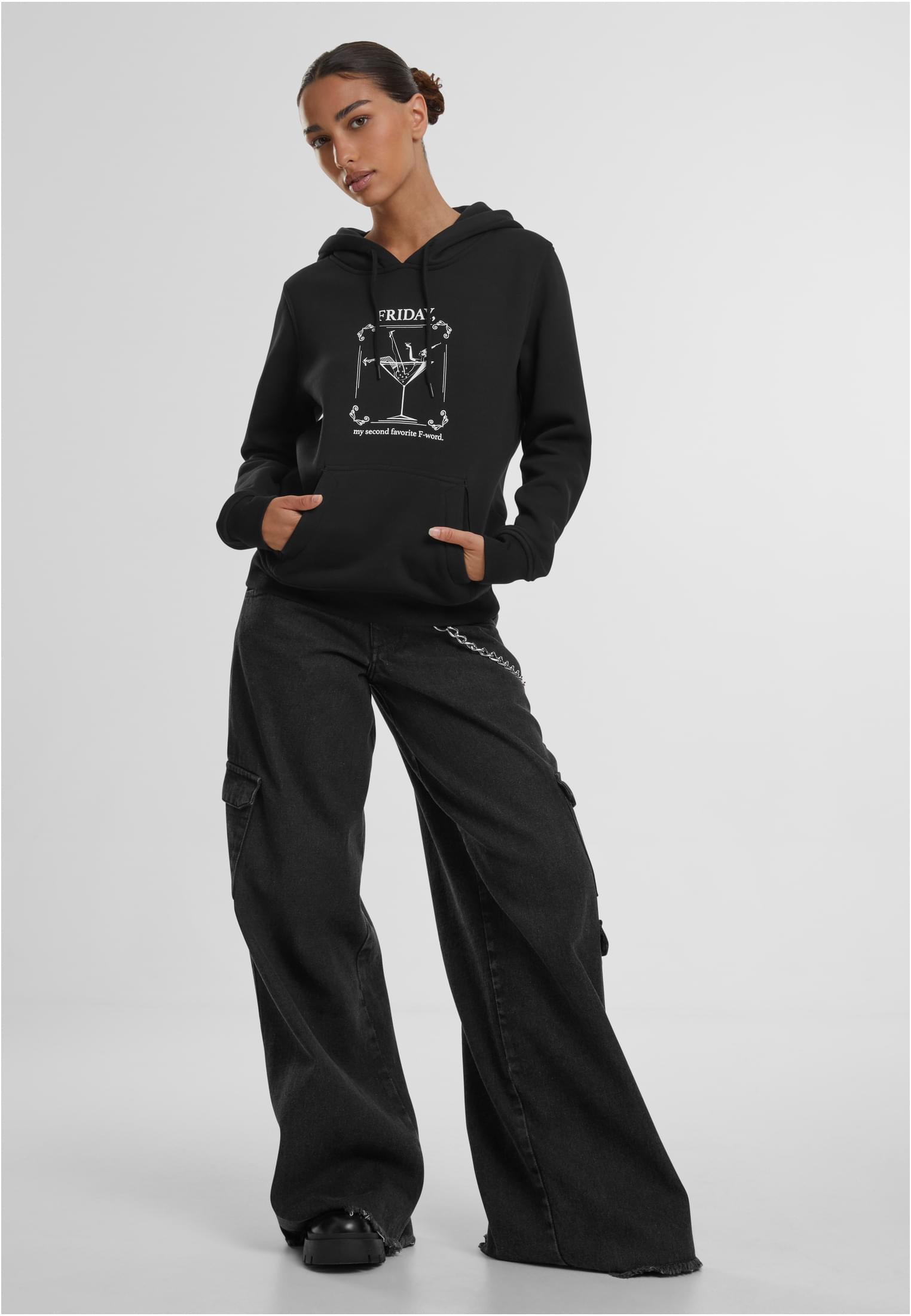 Ladies F-Word Hoody black XS - workoutbrands.com