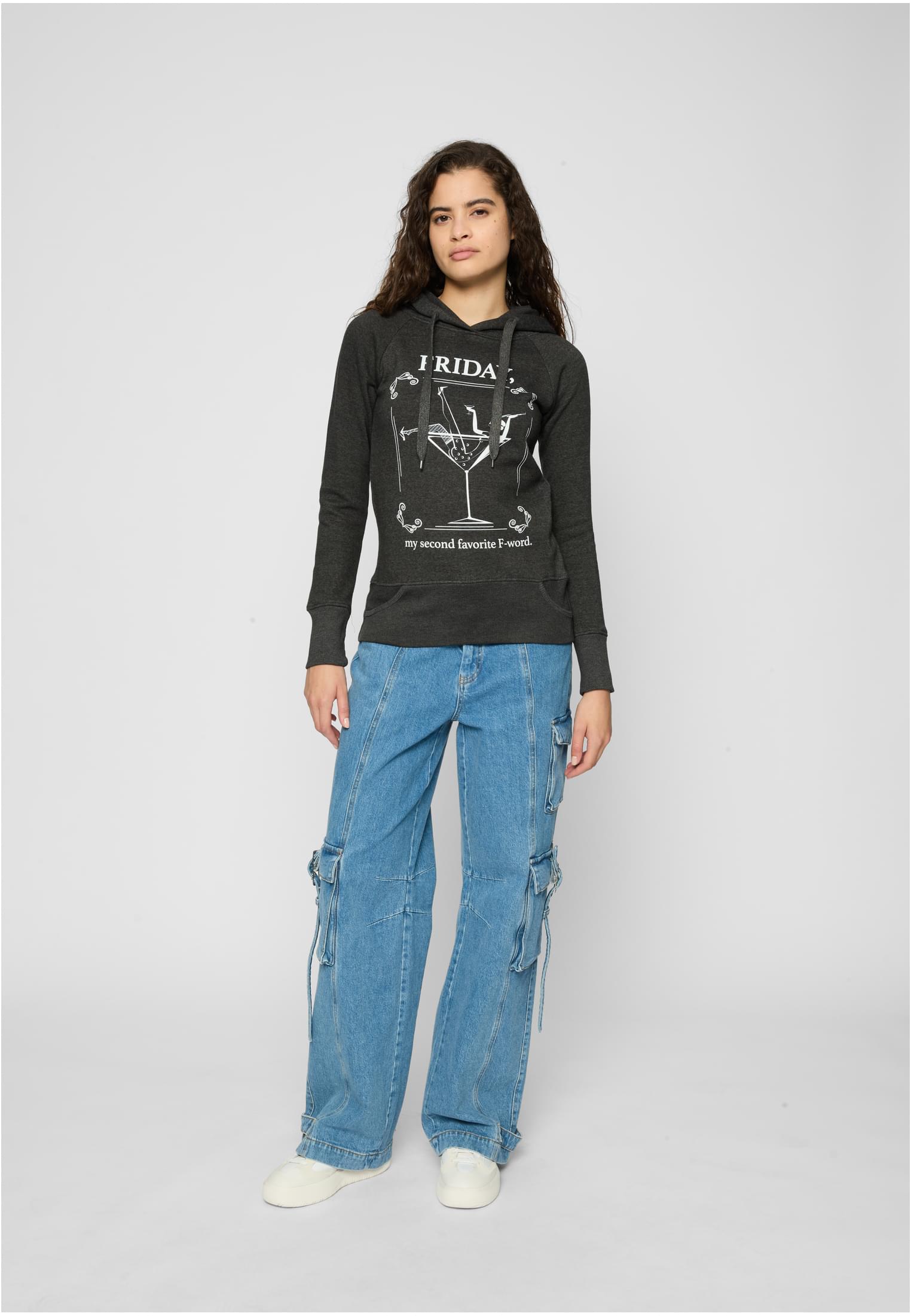 Ladies F-Word Hoody grey XS - workoutbrands.com