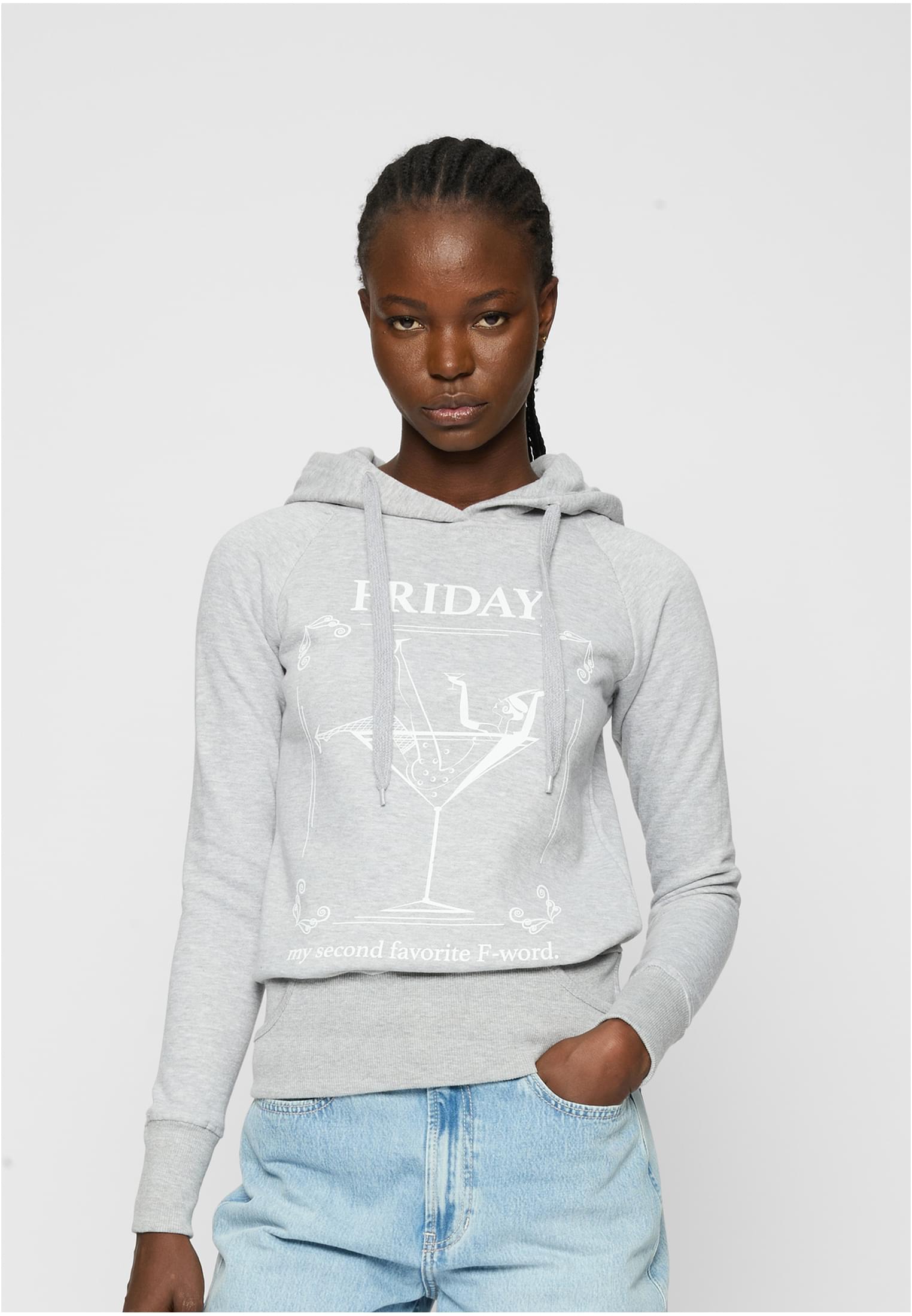 Ladies F-Word Hoody grey XS - workoutbrands.com