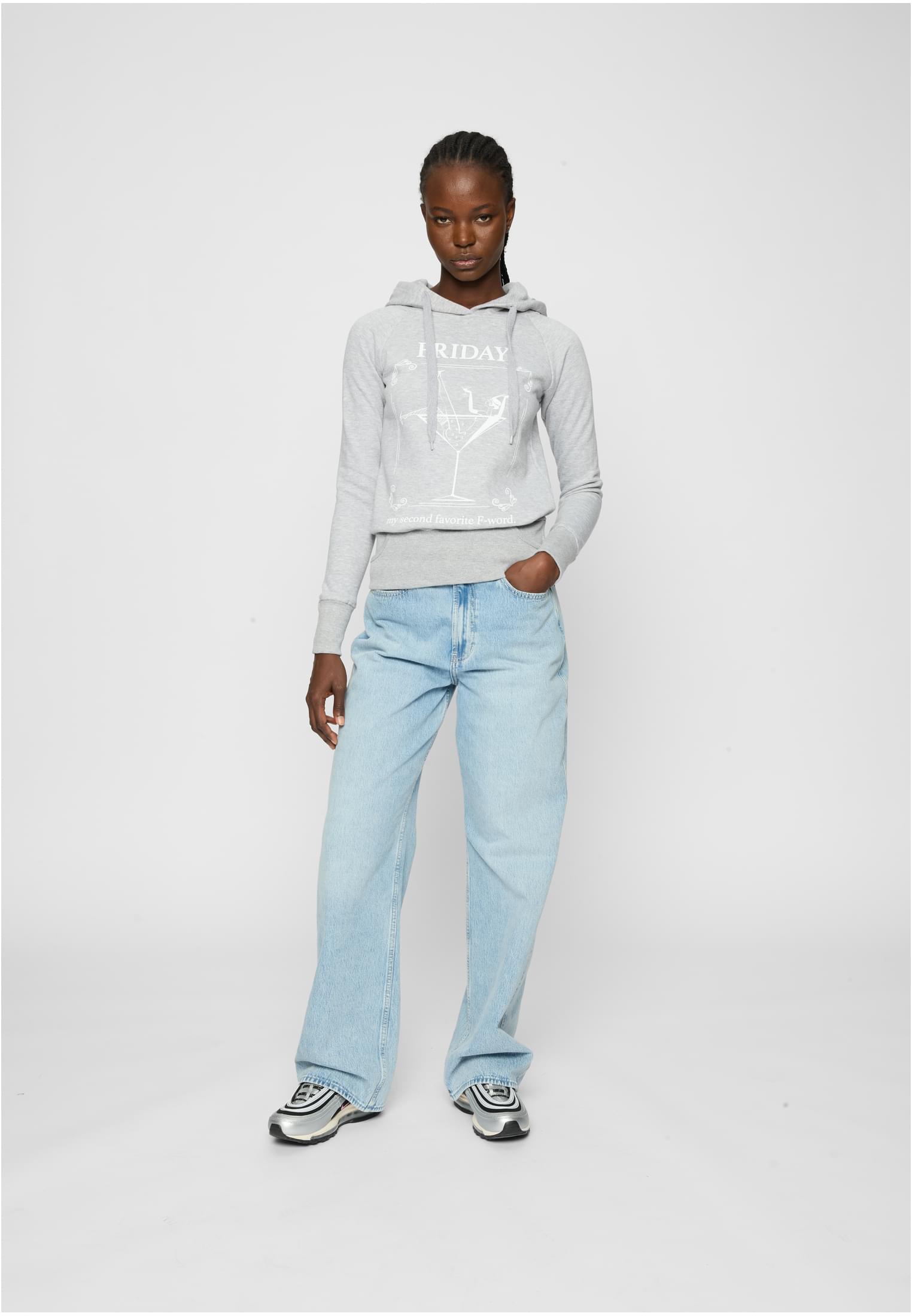 Ladies F-Word Hoody grey XS - workoutbrands.com