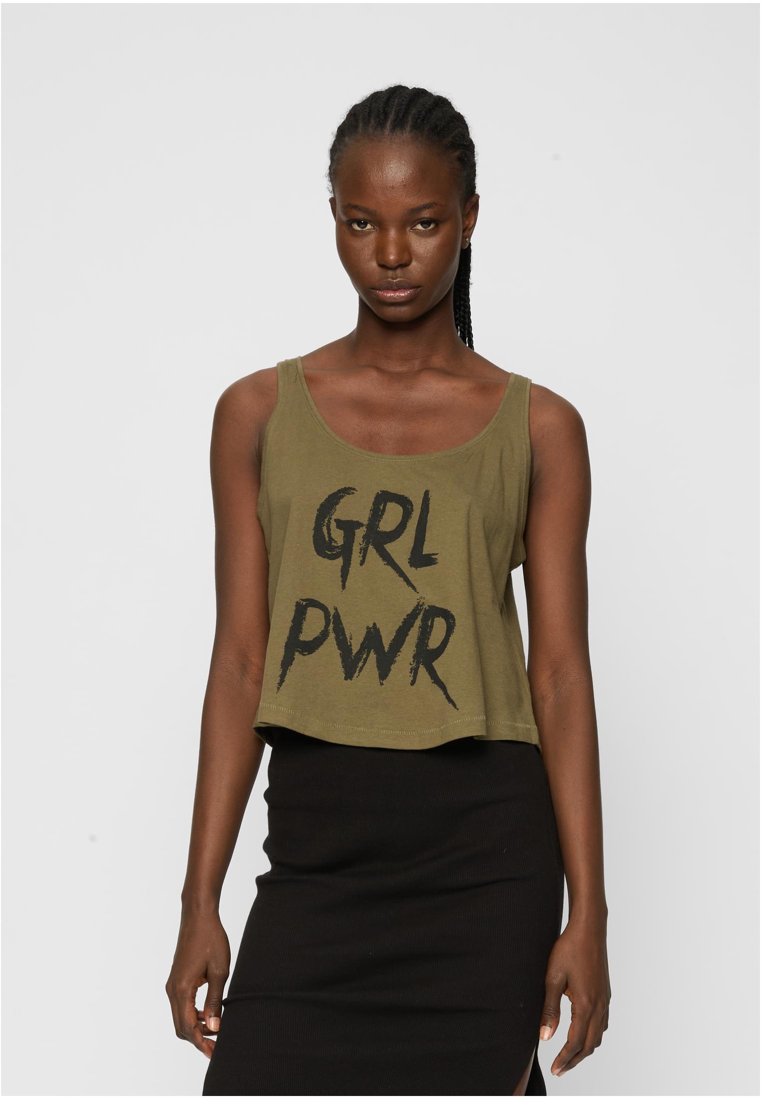Ladies GRL PWR Tank heather grey XS - workoutbrands.com