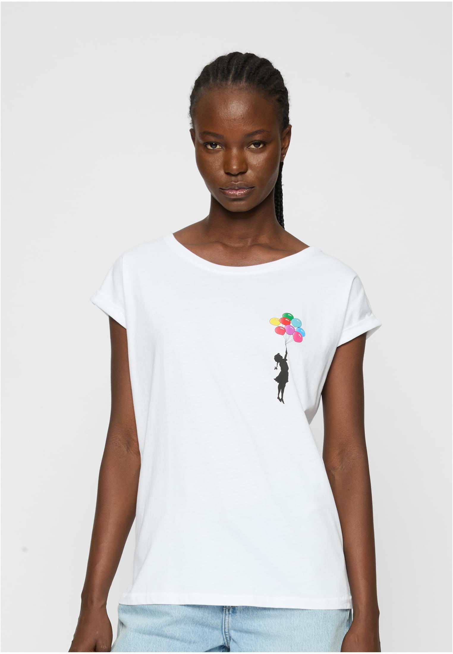 Ladies Girl Floating Away T-Shirt white XXL - workoutbrands.com