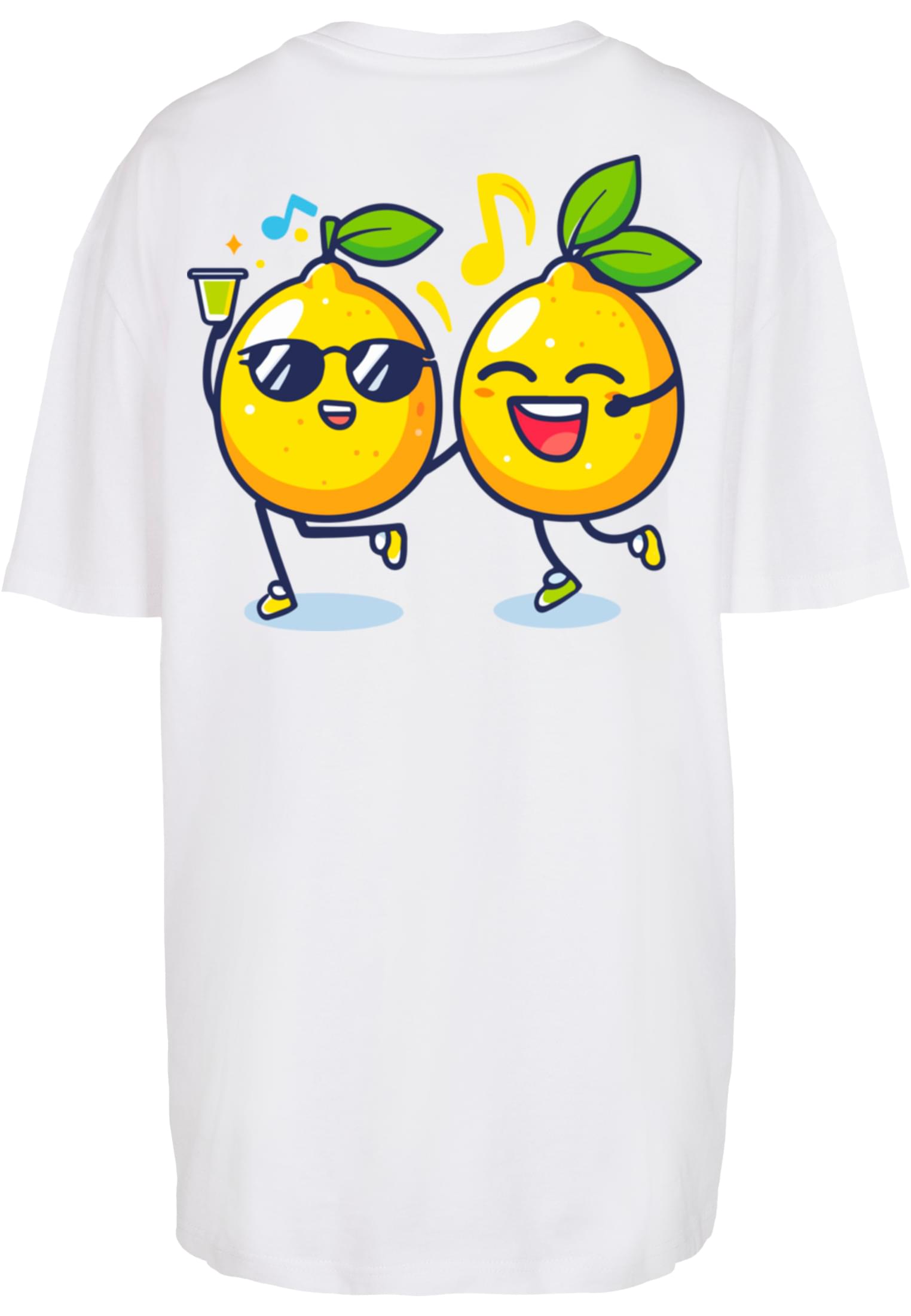 Ladies Lemon Party Oversized Tee white XXL - workoutbrands.com