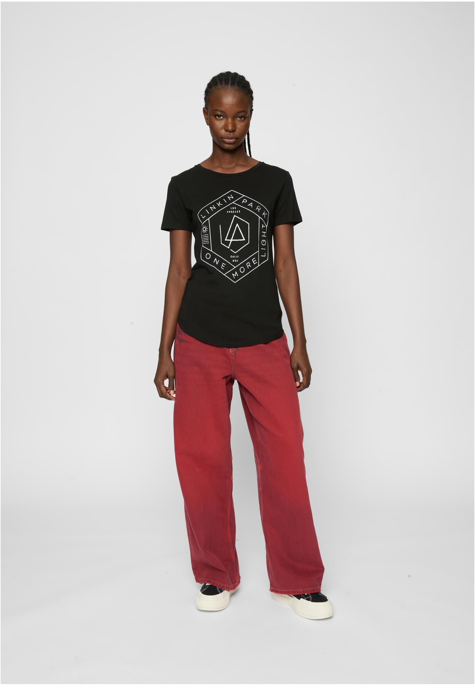 Ladies Linkin Park OML Fit Tee blk/olive XS - workoutbrands.com