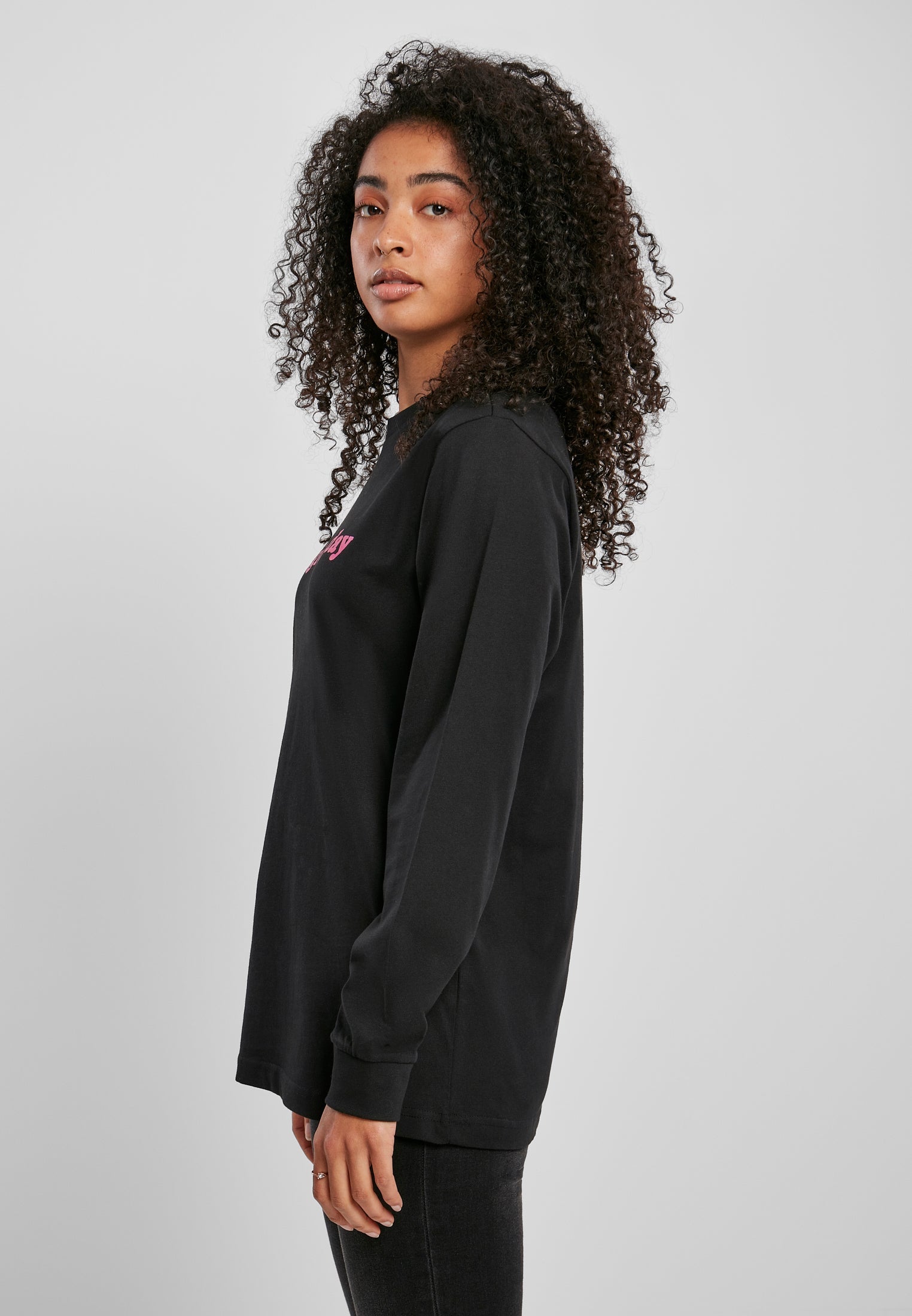 Ladies Magic Monday Slogan Longsleeve black XXL - workoutbrands.com
