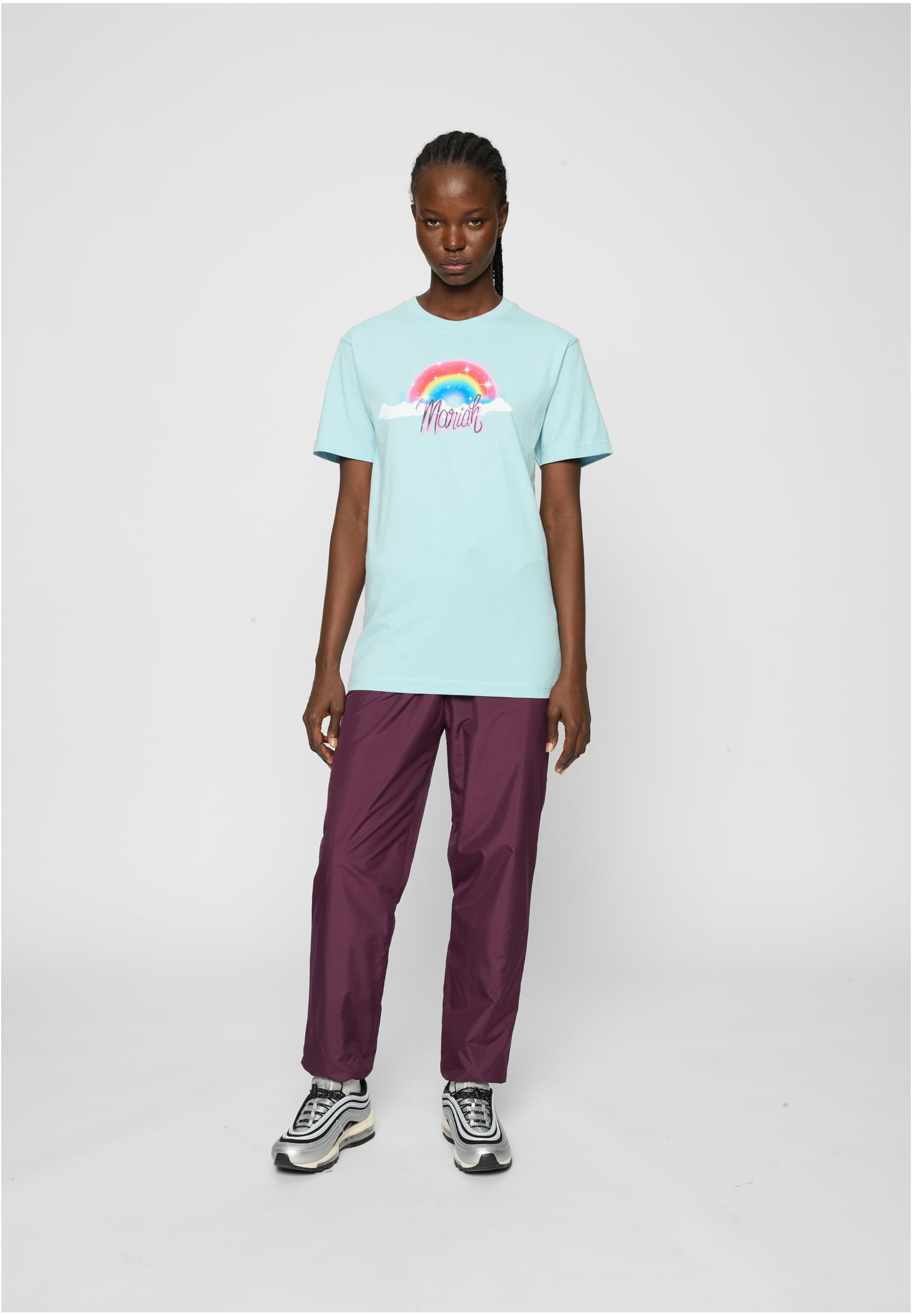 Ladies Mariah Rainbow Tee ocean blue XS - workoutbrands.com