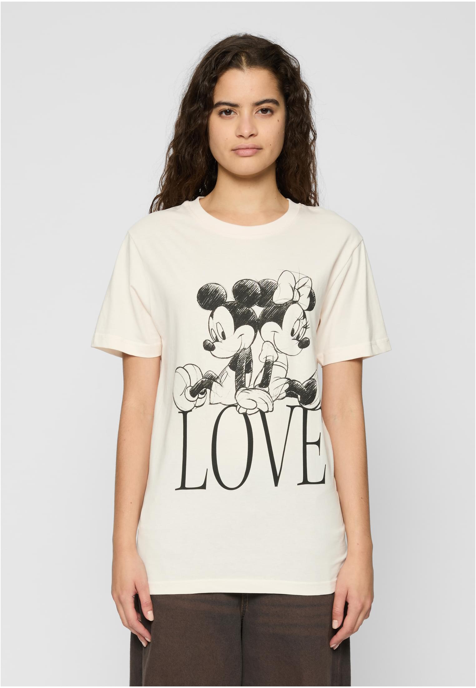 Ladies Minnie Loves Mickey Tee pink marshmallow XXL - workoutbrands.com
