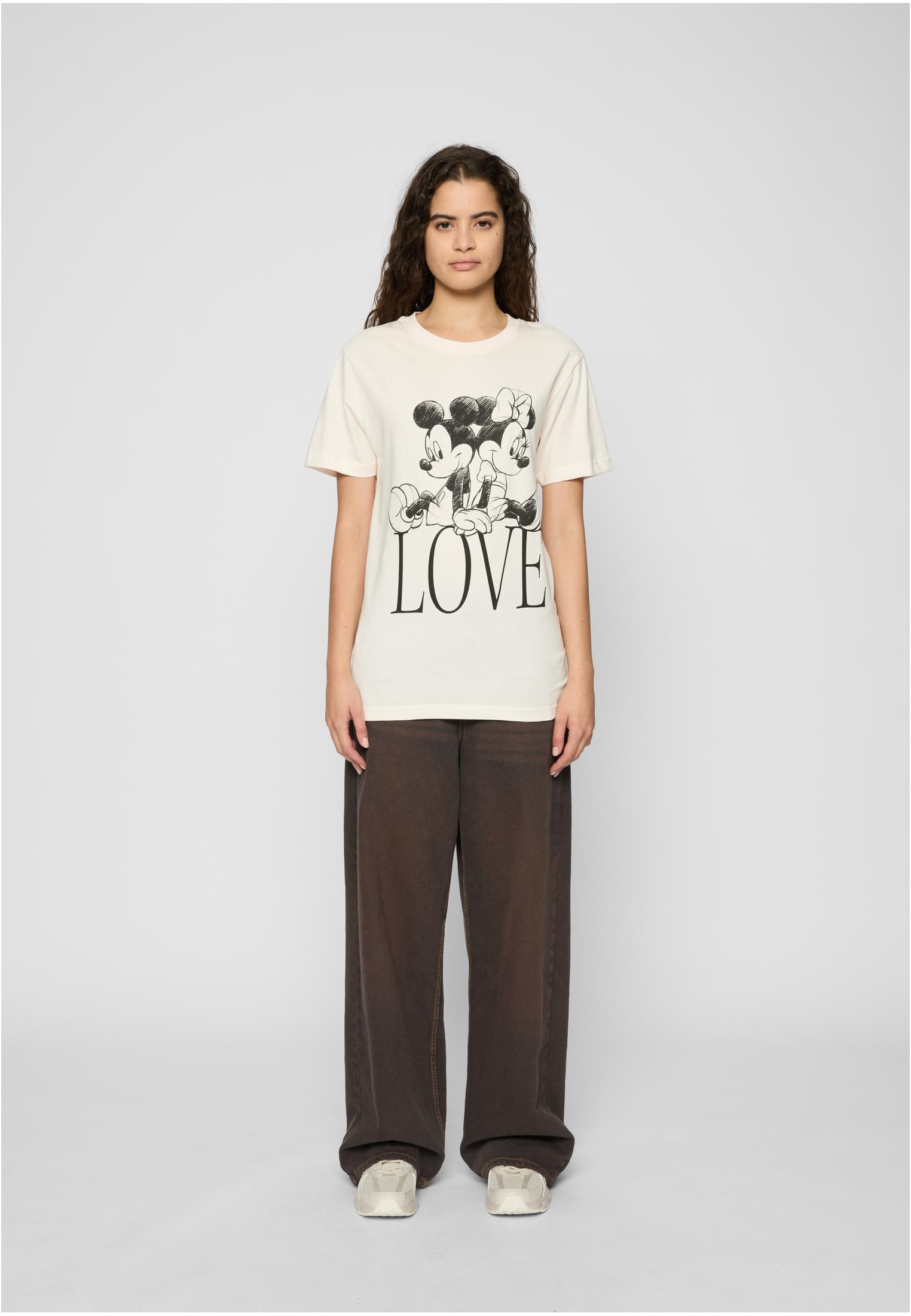 Ladies Minnie Loves Mickey Tee pink marshmallow XXL - workoutbrands.com