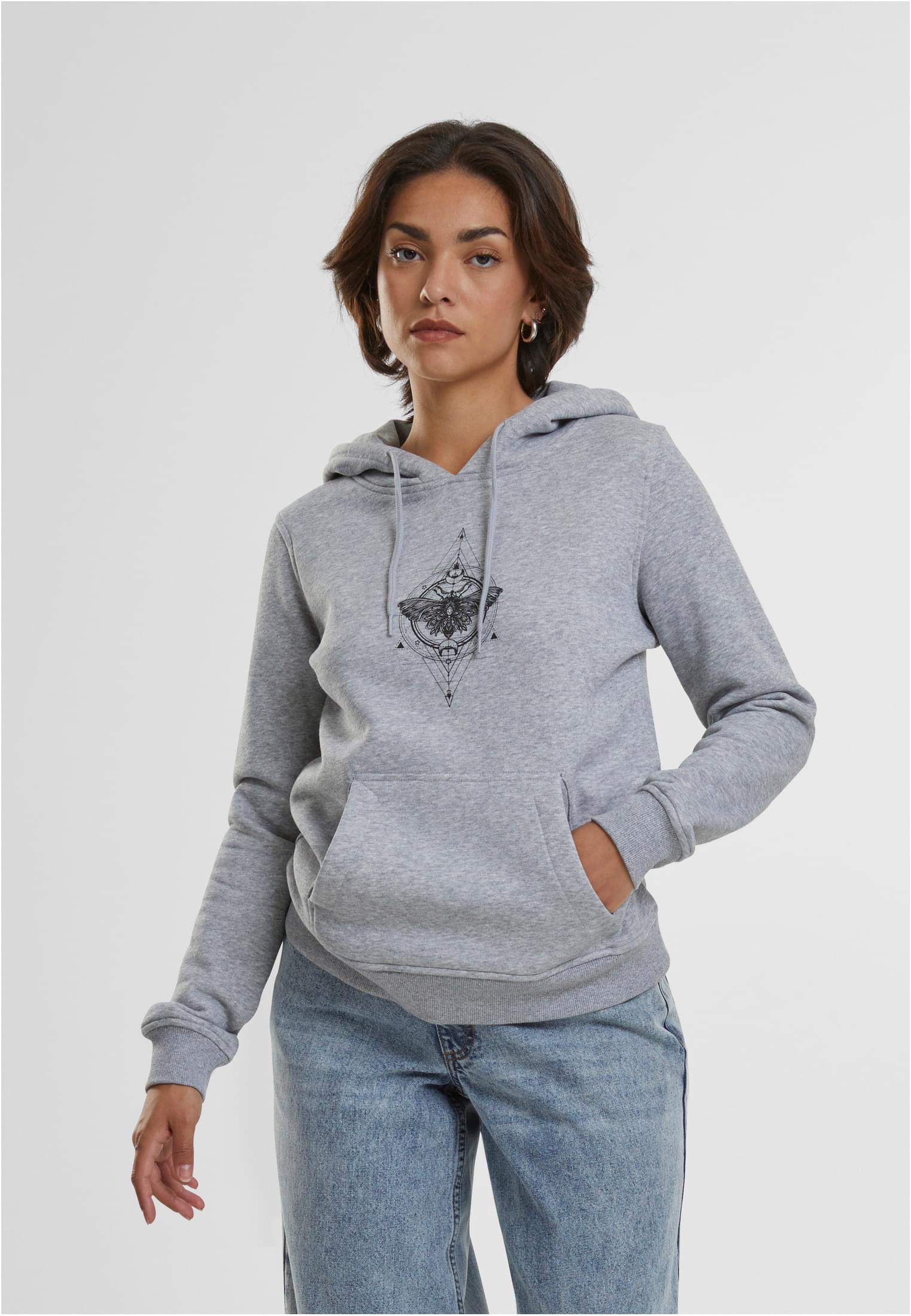 Ladies Moth Hoody heather grey XXL - workoutbrands.com