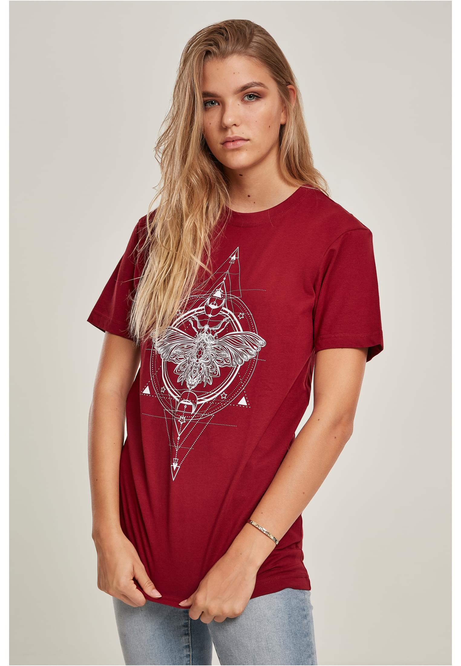 Ladies Moth Tee burgundy XS - workoutbrands.com