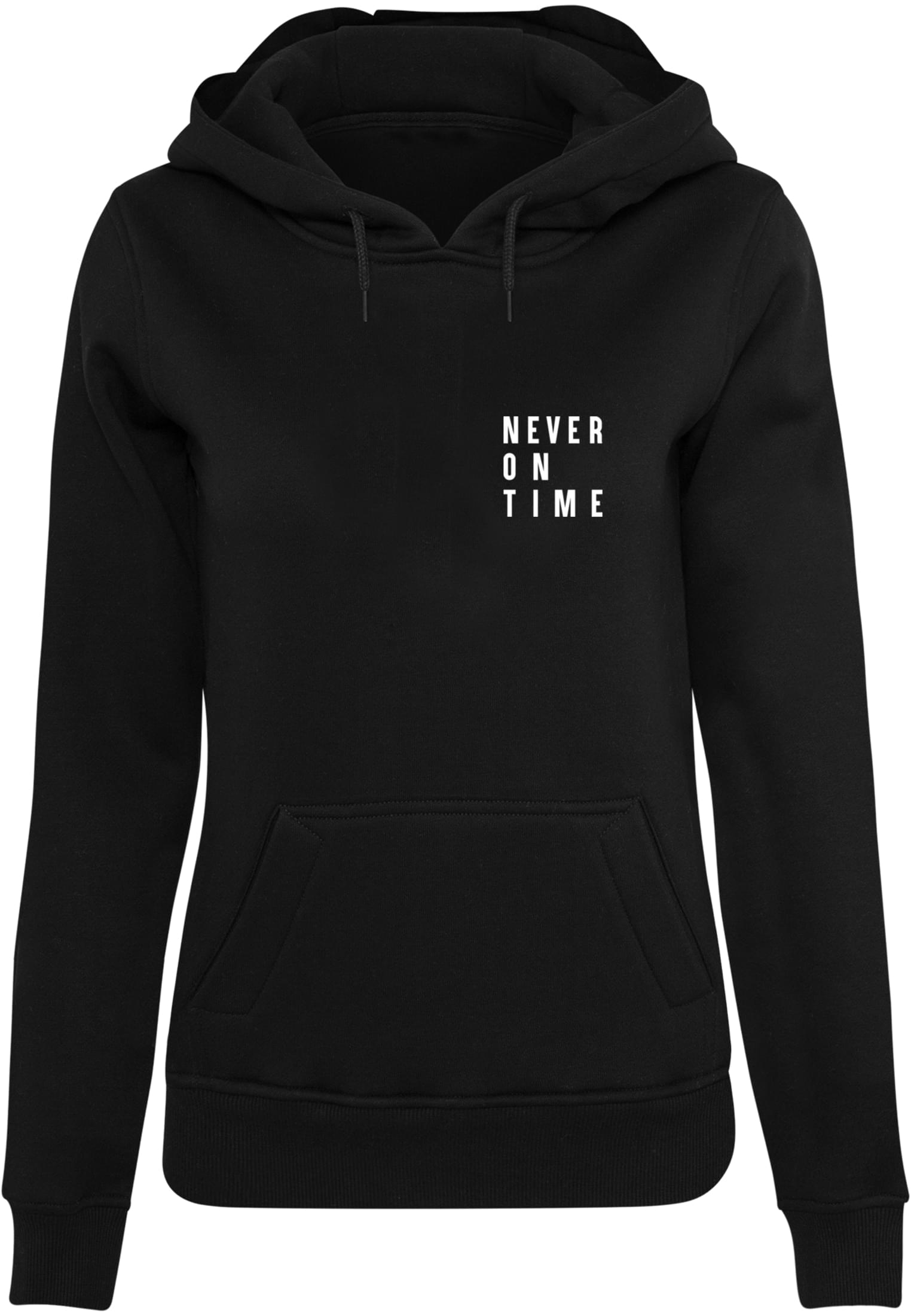 Ladies Never On Time Hoody black XXL - workoutbrands.com