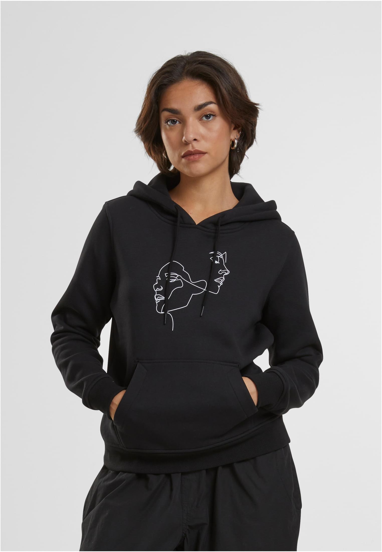 Ladies One Line Fit Hoody black XS - workoutbrands.com