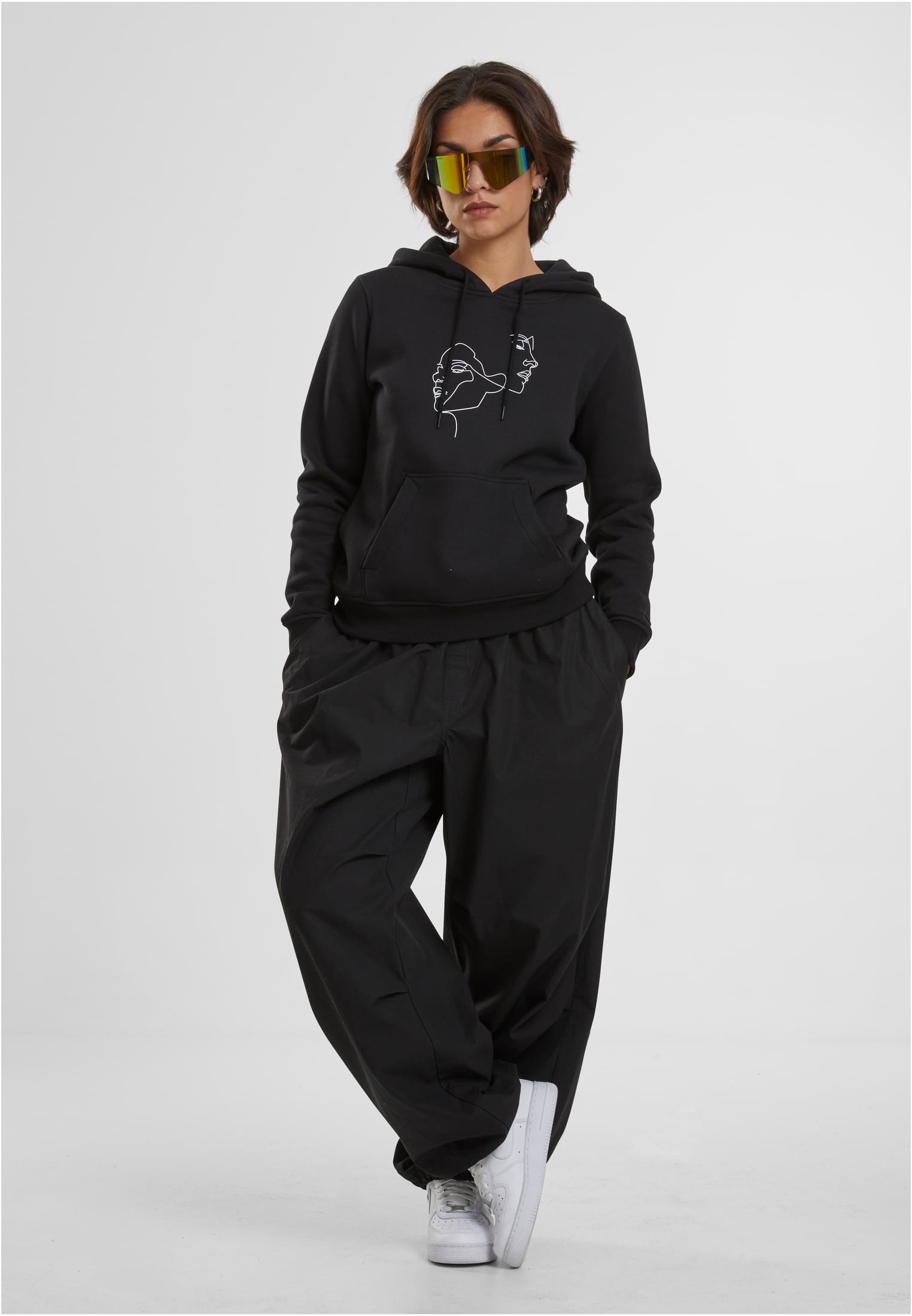 Ladies One Line Fit Hoody black XS - workoutbrands.com